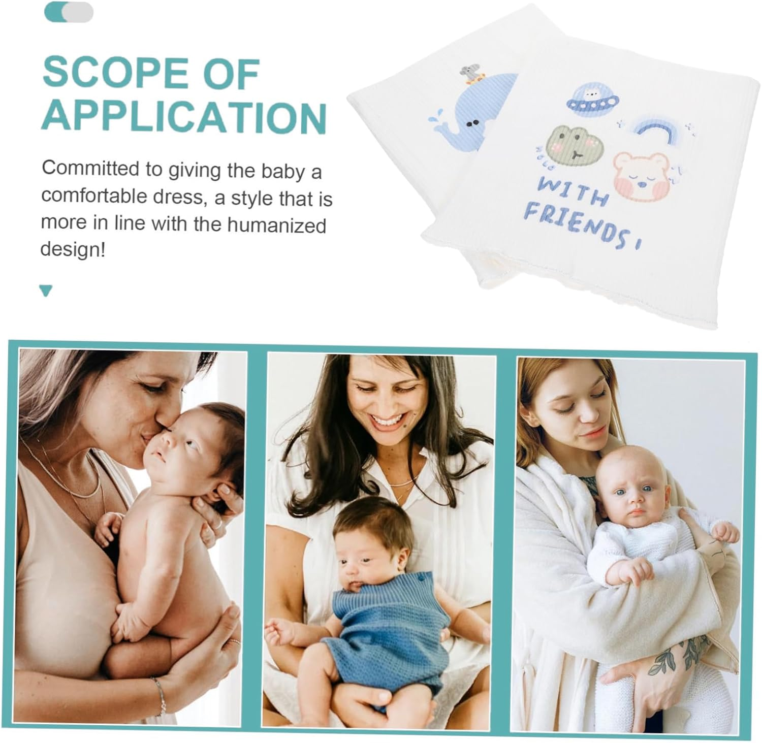 2Pcs Cotton Belly Button Band Newborn Belly Band Portable Wrap Protective for Boy Girl Use Muslin Wrap image number 1