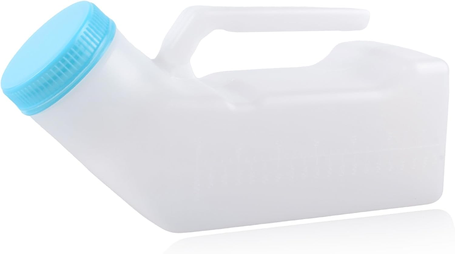 Urinals for Men with Translucent Lid,Portable Urinal for Men 32 Oz/ 1000 Ml Urine Bottle with Lid Large Capacity Clear Measuring Scale No Spill Design Convenient Hygienic Nighttime Use Elderly Friendly Handle Lightweight Durable Urinals for Men image number 3