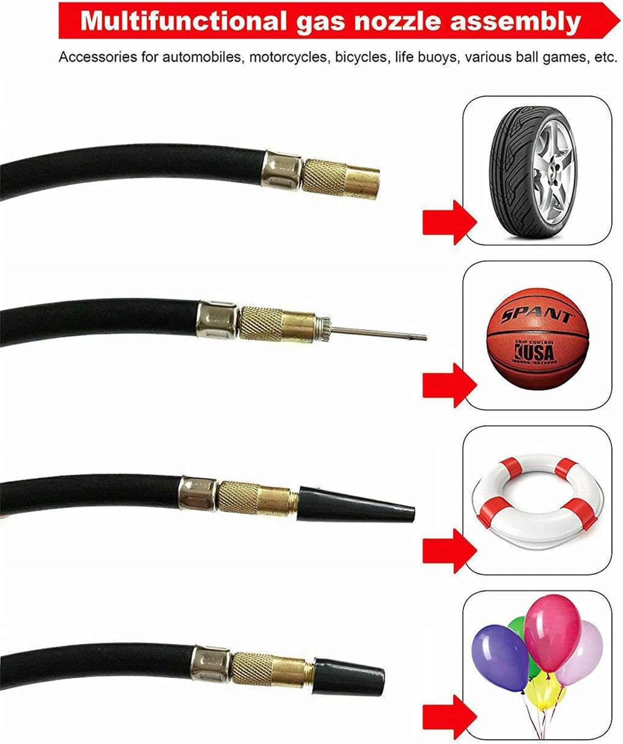 12V 150PSI Car Air Compressor Portable Tyre Deflator Inflator Pump for 4WD Car Truck with 3M Cable 3 Nozzle Adaptors Storage Box 1 Tire Repair Tool Set image number 4