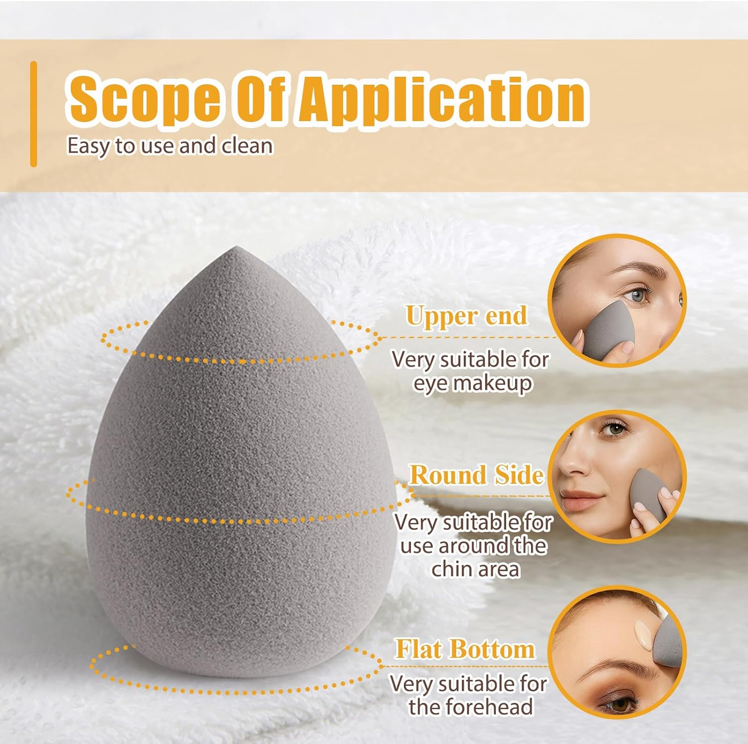 12 Pcs Makeup Sponges, Beauty Blender Set, Foundation Applicators for Complexion, Soft Powder Puff Tools, Versatile Makeup Brushes for All Skin Types, Liquid & Cream Products image number 4