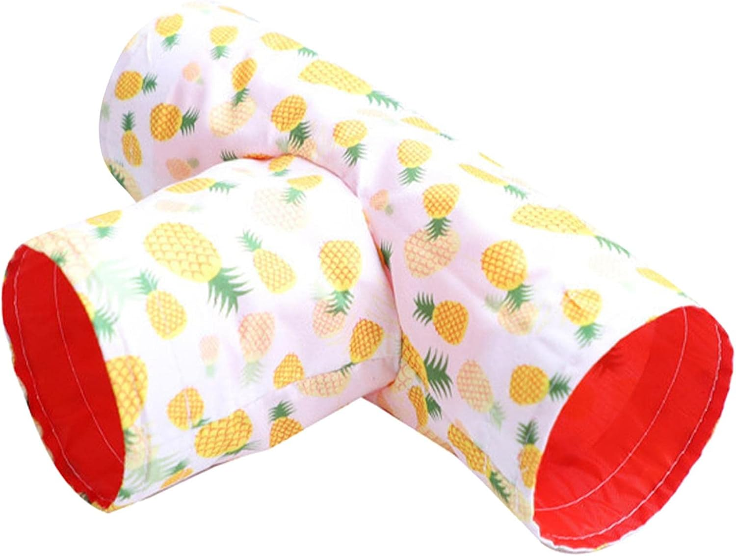Prettyia Small Pet Animals Tunnel Tube Toy for Hamster/Gerbil Rat/Guinea Pig/Chinchilla/Squirrel, Yellow Pineapple image number 4