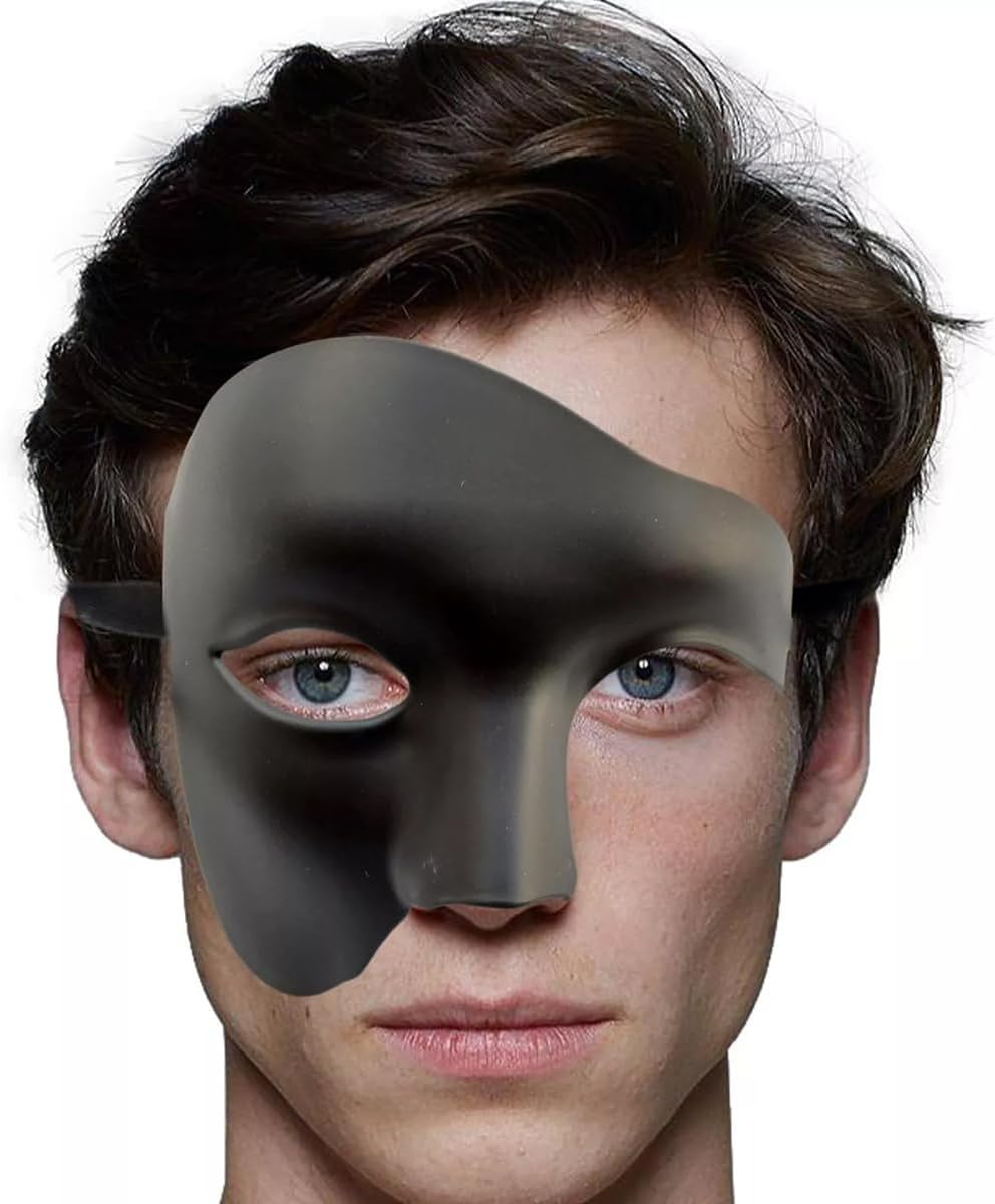 AIMALL Elegant Half Face Ghost Mask Series, European and American Style, Suitable for Halloween Carnival, Opera Ball and Nightclub Party - 7.87X5.91X1.18 Inches - Double-Purple image number 2