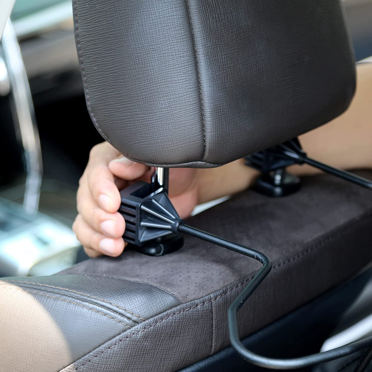 GEEDAR Cowboy Hat Holder Rack for Truck SUV Car(Keep Hat Shape) Car Clothes Hanger Bar Coat Hanger Hard Hat Holder for Truck Seat Car Accessories image number 2