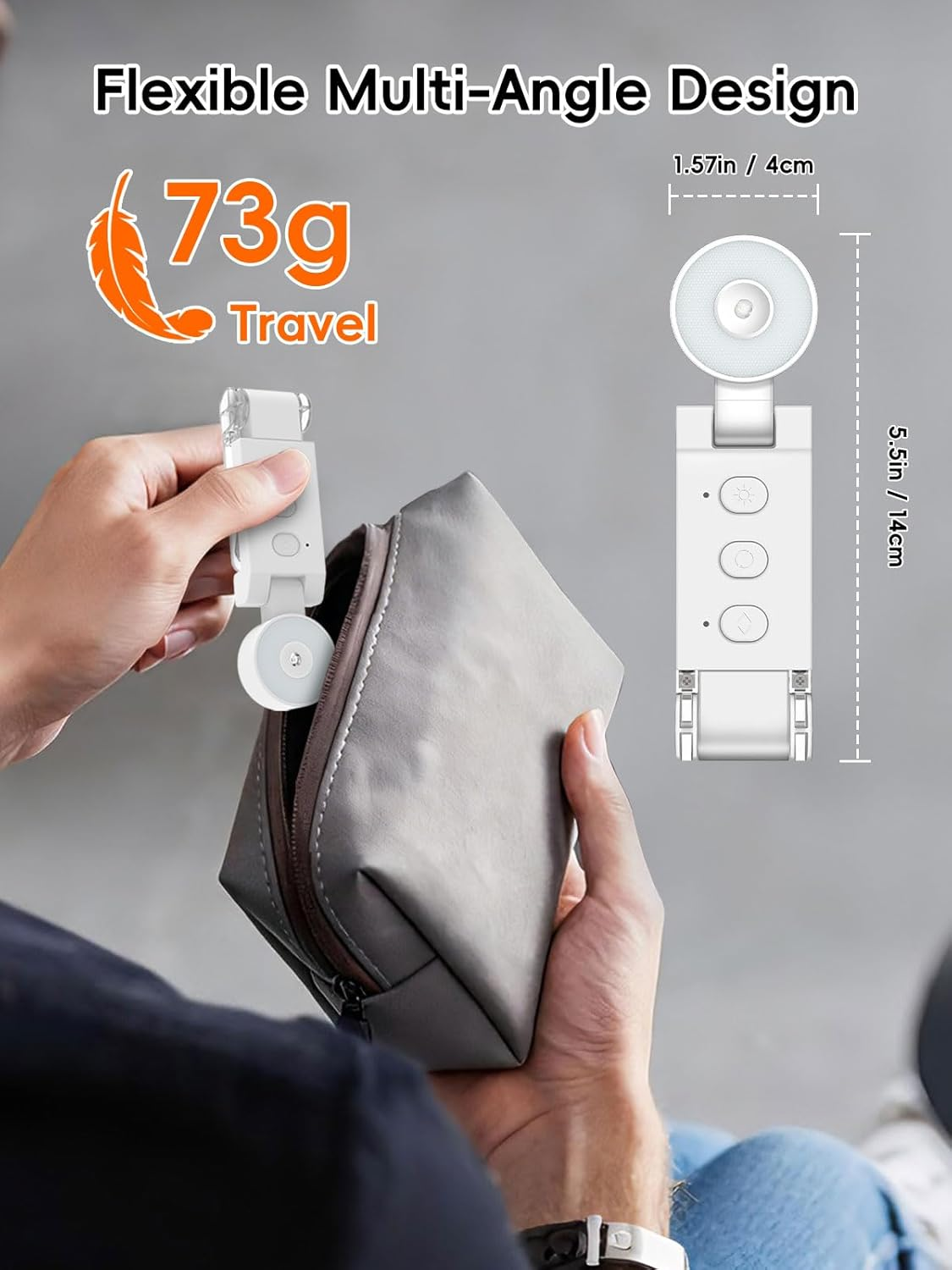 OUNAIDE Book Light for Reading in Bed, USB Rechargeable Reading Light, 5 Amber Colors & 6 Brightness Dimmable, Portable Clip-On Reading Lamp Perfect for Book Lovers/Travel image number 5