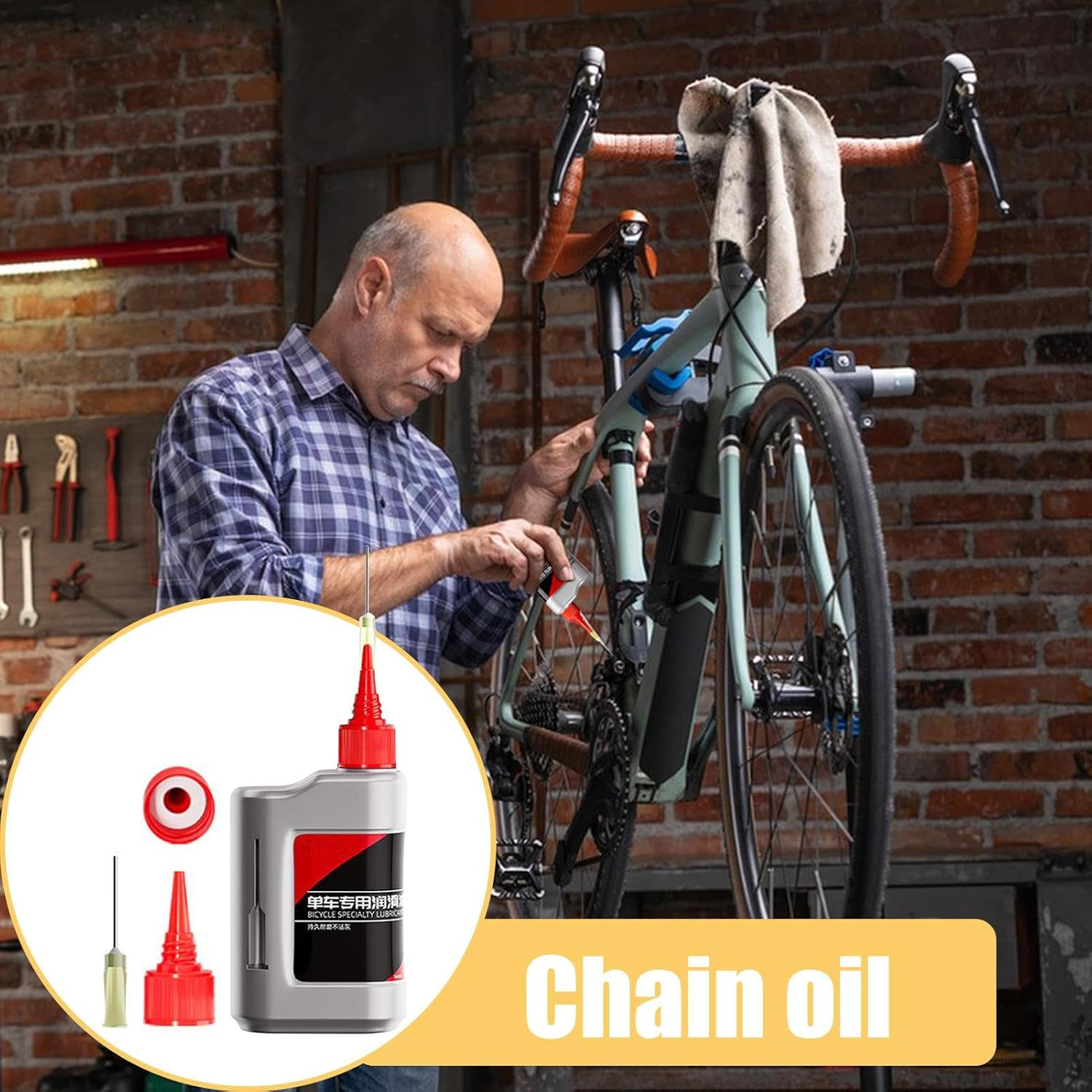 Cycling Chain Oil - 100 Ml Bikes Chain Lube - Long-Lasting Oil for Bicycles Maintenance Accessories Mountain Cycling Dirt Biking Garage image number 4
