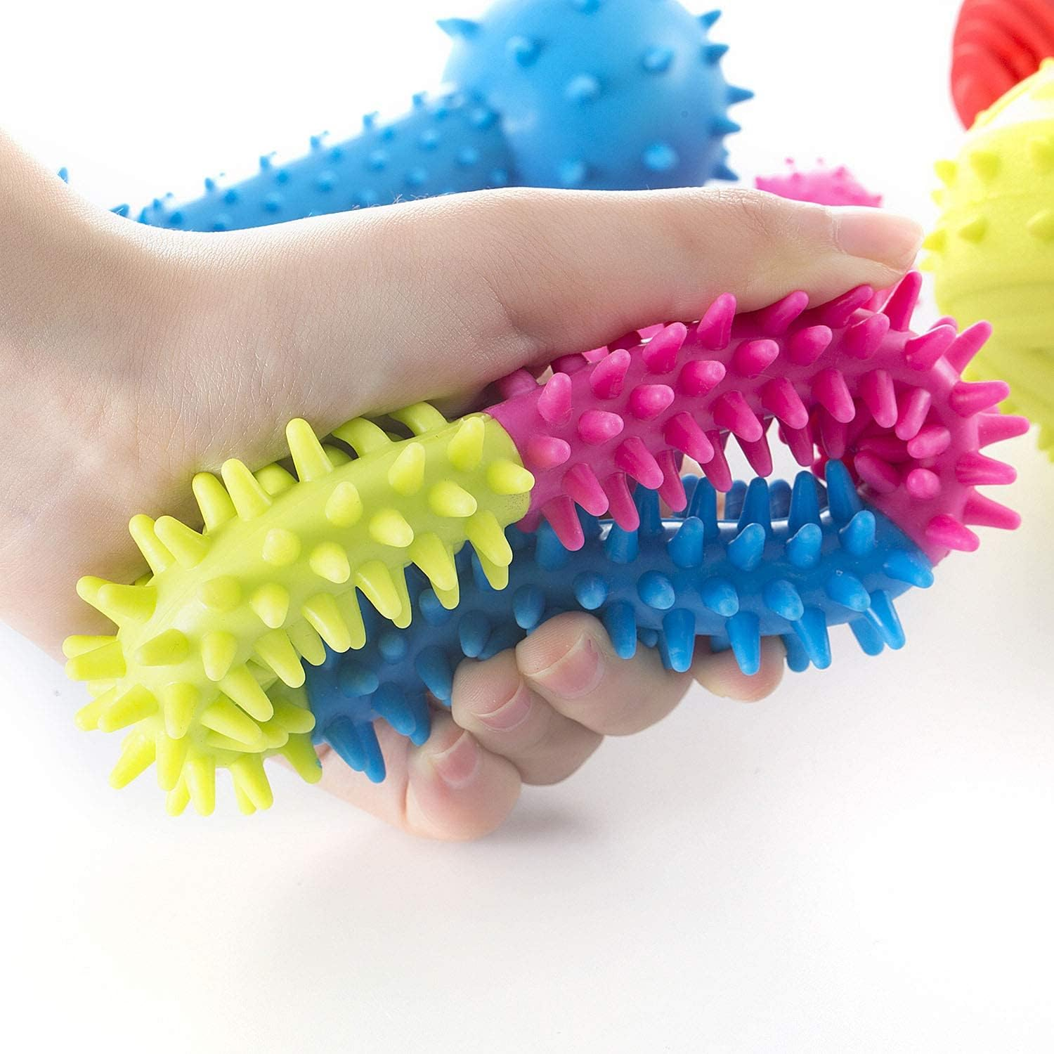 Comius Sharp Puppy Dog Teeth Toy, 5 Piece Teeth Cleaning Dog Chew Toy for Small, Medium Dog Breeds, Interactive Silicone Dental Care Dental Chew Toy for Training image number 6