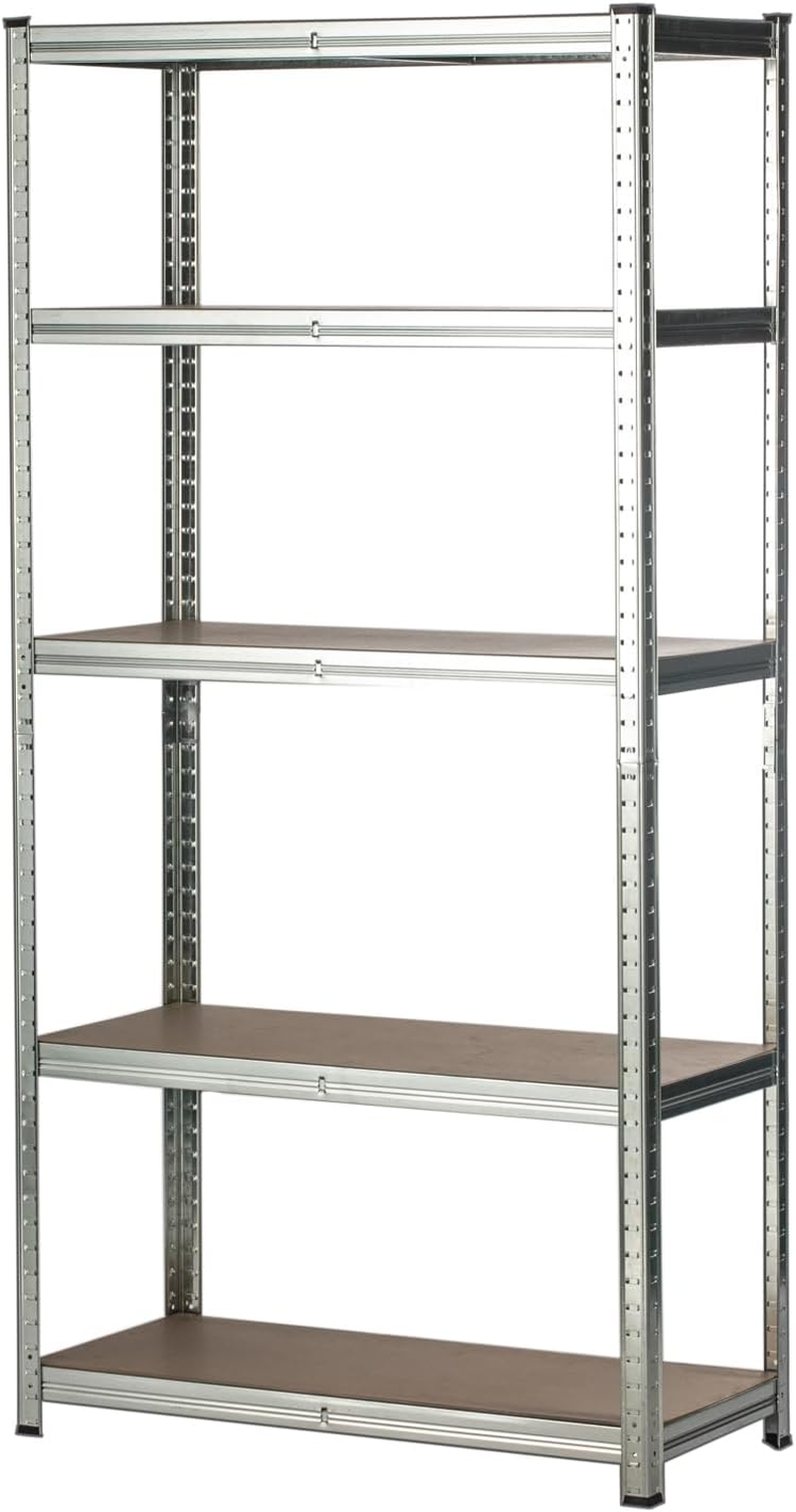 Masterspec 5-Tier Garage Shelving 1500X700X300Mm Warehouse Rack Shelf Unit Storage Rack Pallet Racking Garage Shelves Industrial Commercial Shelving Display Heavy Duty Steel Rack Storage Racking