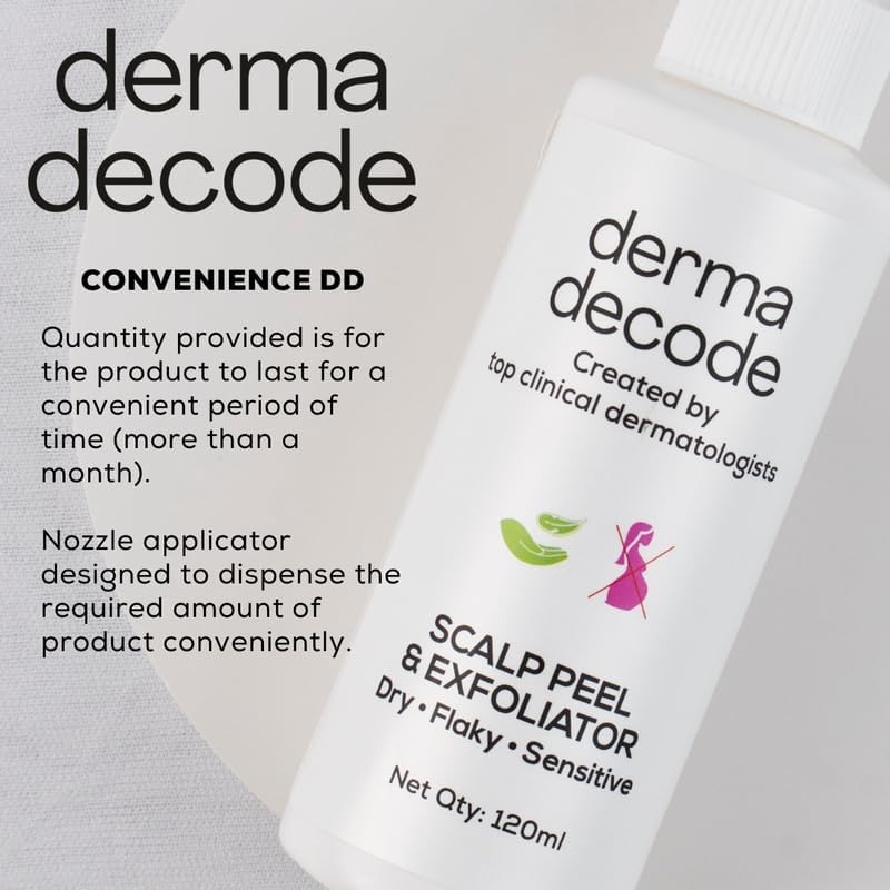 Derma Decode Dandruff Remover Pre-Shampoo Scalp Treatment for Dry Hair/Scalp | Moisturizing anti Dandruff Scalp Exfoliator with Salicylic Acid & Tea Tree Oil - 120 Ml image number 5