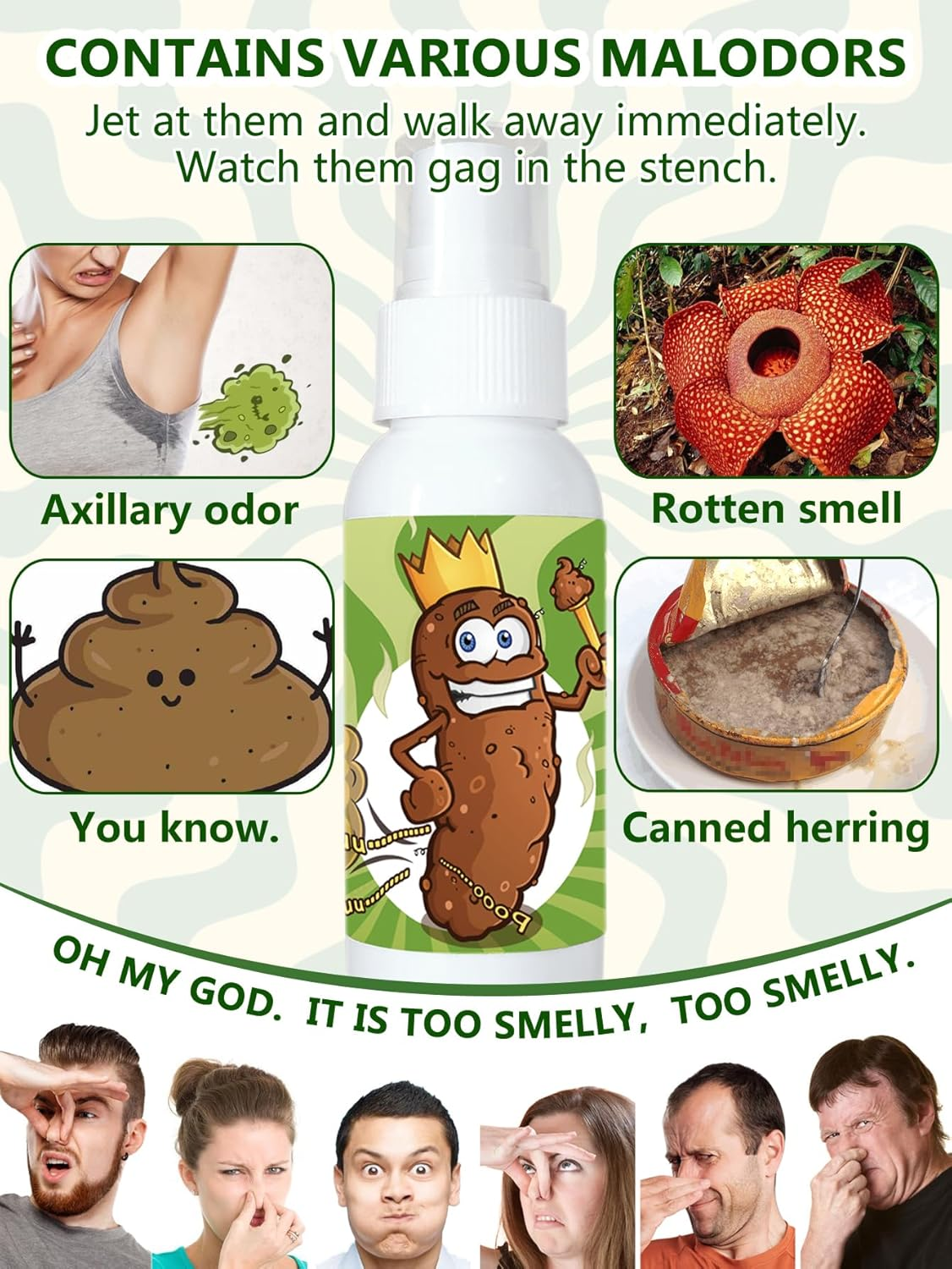 PARNIXS Extra Strong Fart Spray Prank, Ocean of Vomit, Poop Spray Prank, Joke Toys for Adults or Kids - Non Toxic image number 2