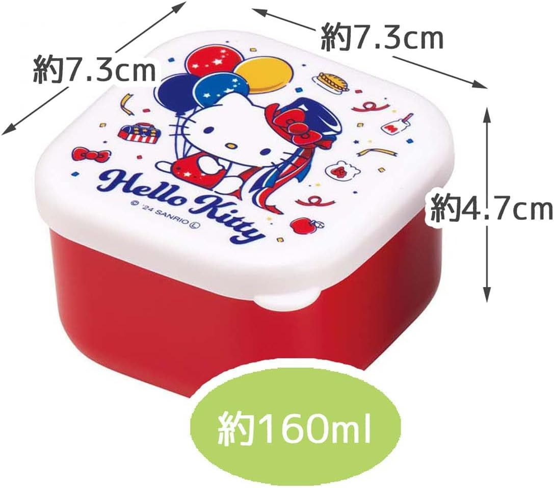 Skater MO2WAG-A Mini Sealing Container, Storage Container, Side Dish, 6.3 Fl Oz (160 Ml), Set of 2, Sanrio Hello Kitty, Always by Your Side Dish image number 3