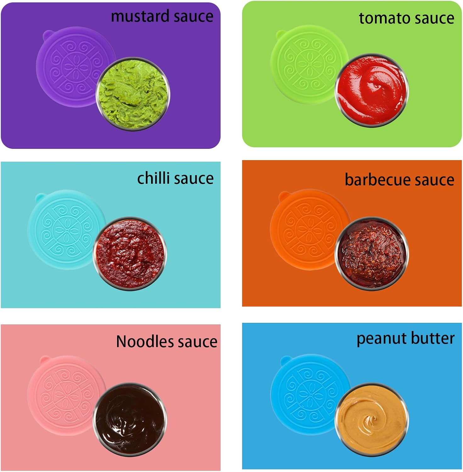 Reusable Sauce Containers for Lunch Box, Small Salad Dressing Containers with Lids, 6X1.7 Oz Suitable for Lunch Boxes, Picnics, Travel Meal Prep and Kitchen Storage