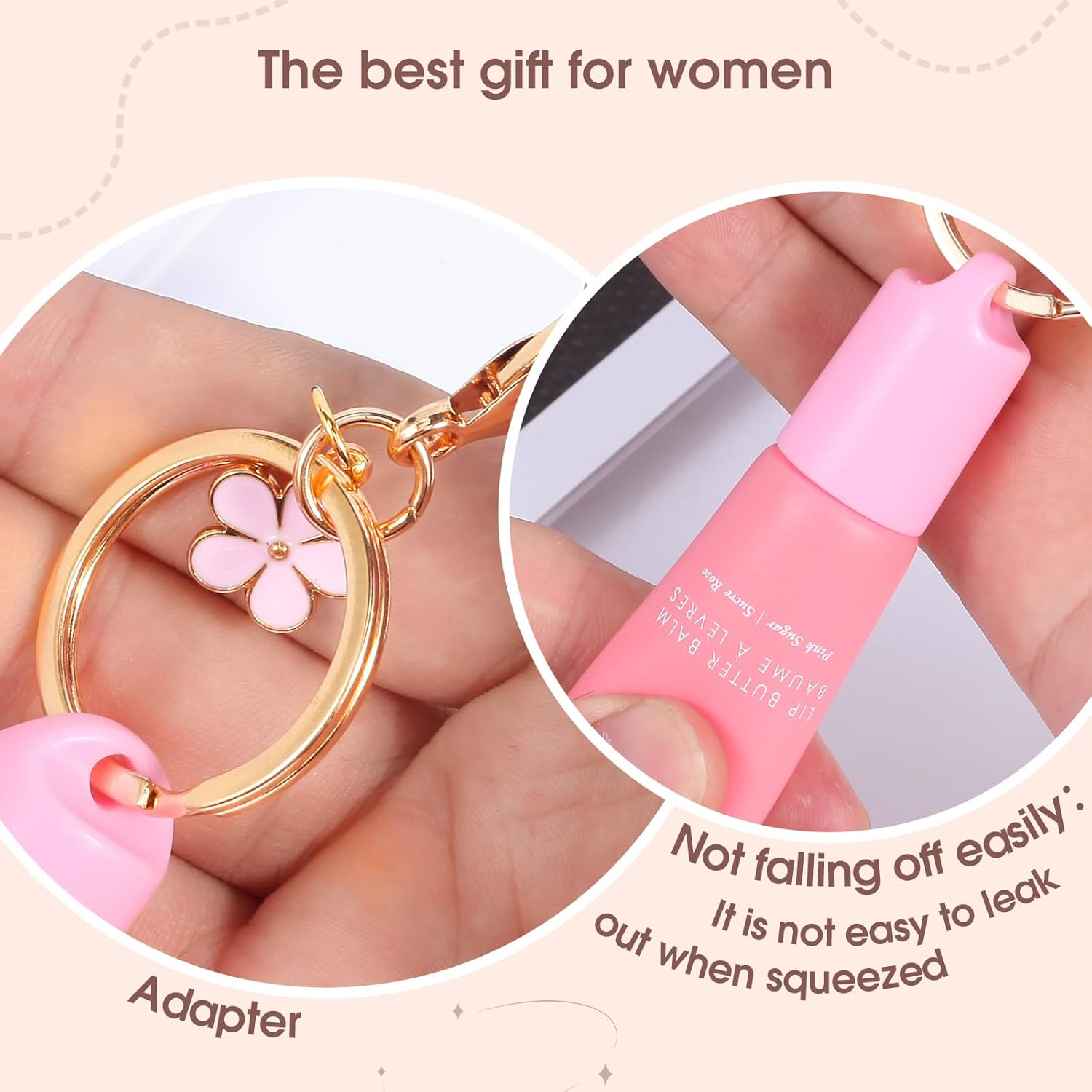 Keychain Cap for Summer Fridays 0.5 Oz Lip Balm Keychain,Keychain Cap Compatible with LANGIGE 0.35 Oz Lip Balm（No Lip Balm） image number 2