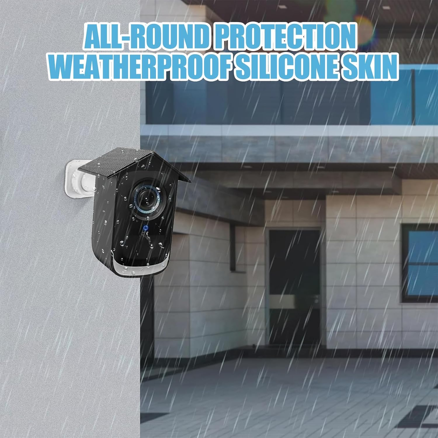 Hshenjhu Pack of 2 Weatherproof Silicone Case for Eufycam 2C/2C Pro, Eufycam 2C Black Silicone Protective Case, Waterproof Silicone Camera Protection, Waterproof, Soft, Durable, for Indoor and Outdoor image number 4