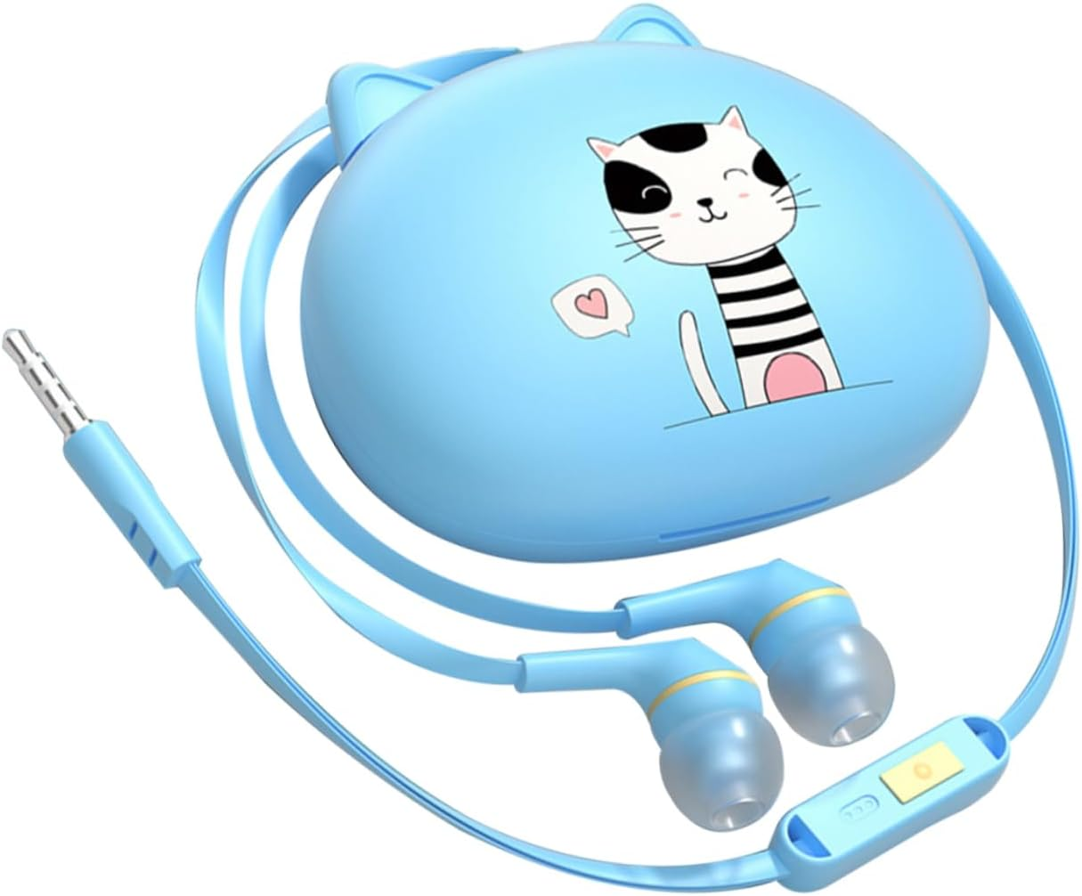 Mikinona -Ear Wired Earphones with High Sound Quality for Popular Smartphones, Universal Earbuds Cable Compatible with Dc5.00V Devices, Lightweight Phone Accessories for Gaming and Daily image number 1