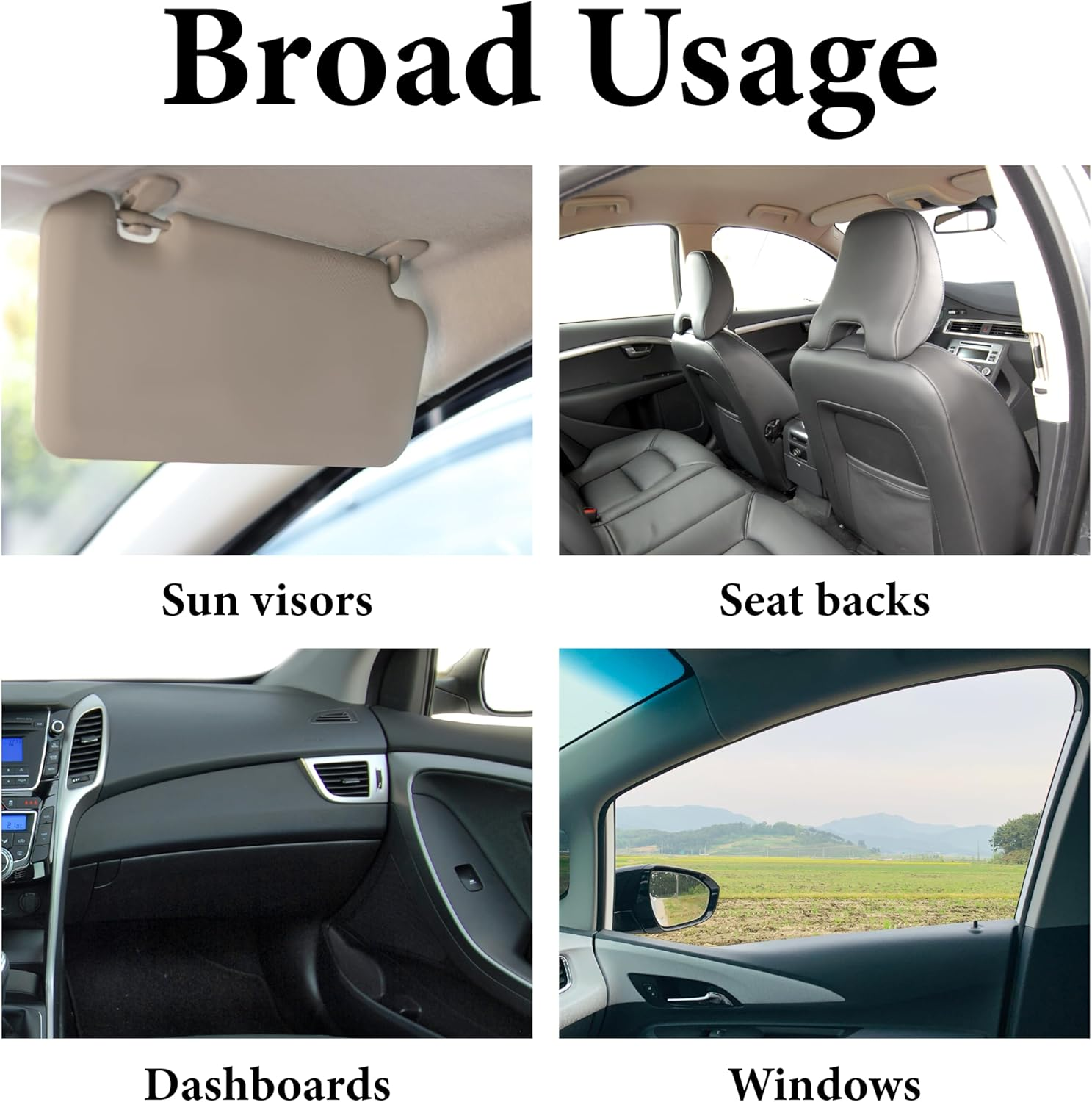 Car Sun Visor Mirror, HD 5.91"&times;3.15" Portable Car Vanity Mirror, Seatback Self-Adhesive Makeup Mirrors, Shatter-Proof Cosmetic Accessories for Automotive Truck SUV Vehicle image number 2