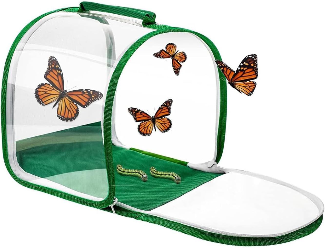Small Butterfly Habitat, Insect Mesh Cage, Caterpillar Enclosure, Critter Cage, Bug Terrarium Portable Carry Handle Easy to Observe 20 X 20 X 20 Cm image number 1