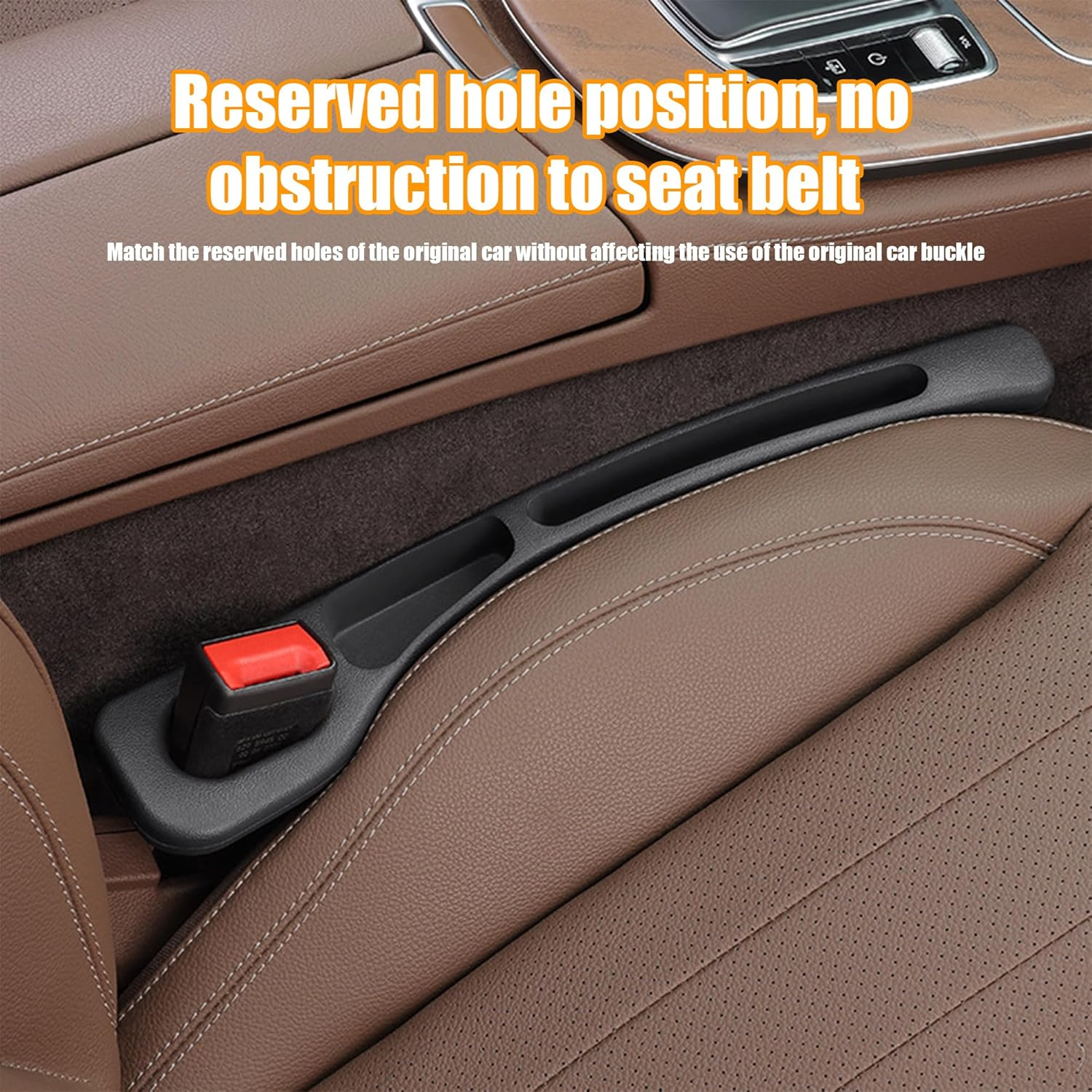 2Pcs Car Seat Gap Filler Organizer, Car Seat Gap Organizer with Phone Holder, Upgraded Gap Filler between Seat Catcher, Fits Most Vehicles image number 5