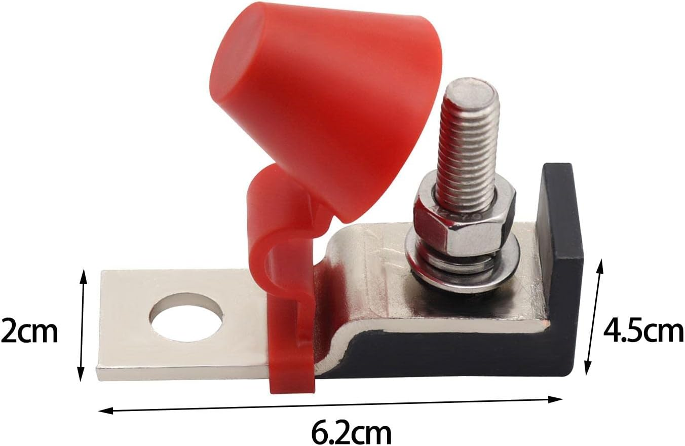 Magideal Mrbf Terminal Fuse Block Kit 5/16" (M8) Single Stud Fuse Mount for RV Truck, 60A