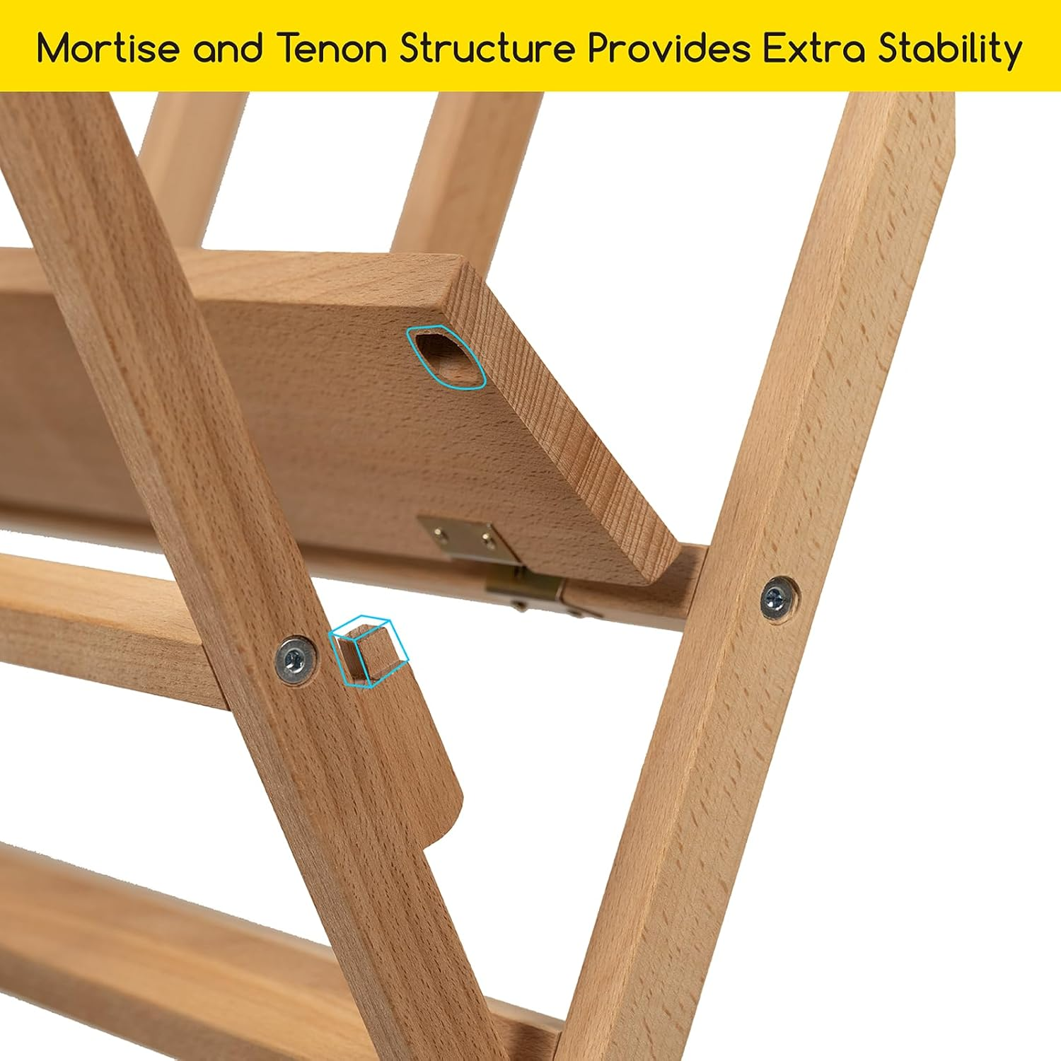 MEEDEN Folding Art Print Rack - Beechwood Art Storage Rack - Artist Storage and Display Rack for Canvas Art Prints Panels Posters Art Gallery Shows image number 1