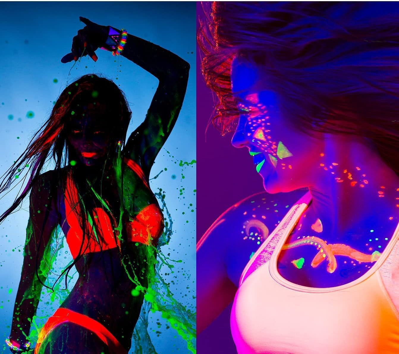 WTL UV Light Bulbs, A60 9W E27 Black Light Bulb (Equivalent 60Watt) 380-400Nm Wavelength, UV Black Light Bulbs Glow in the Dark for Home Party Halloween Stage DJ Disco Lighting (2 Pack) image number 6