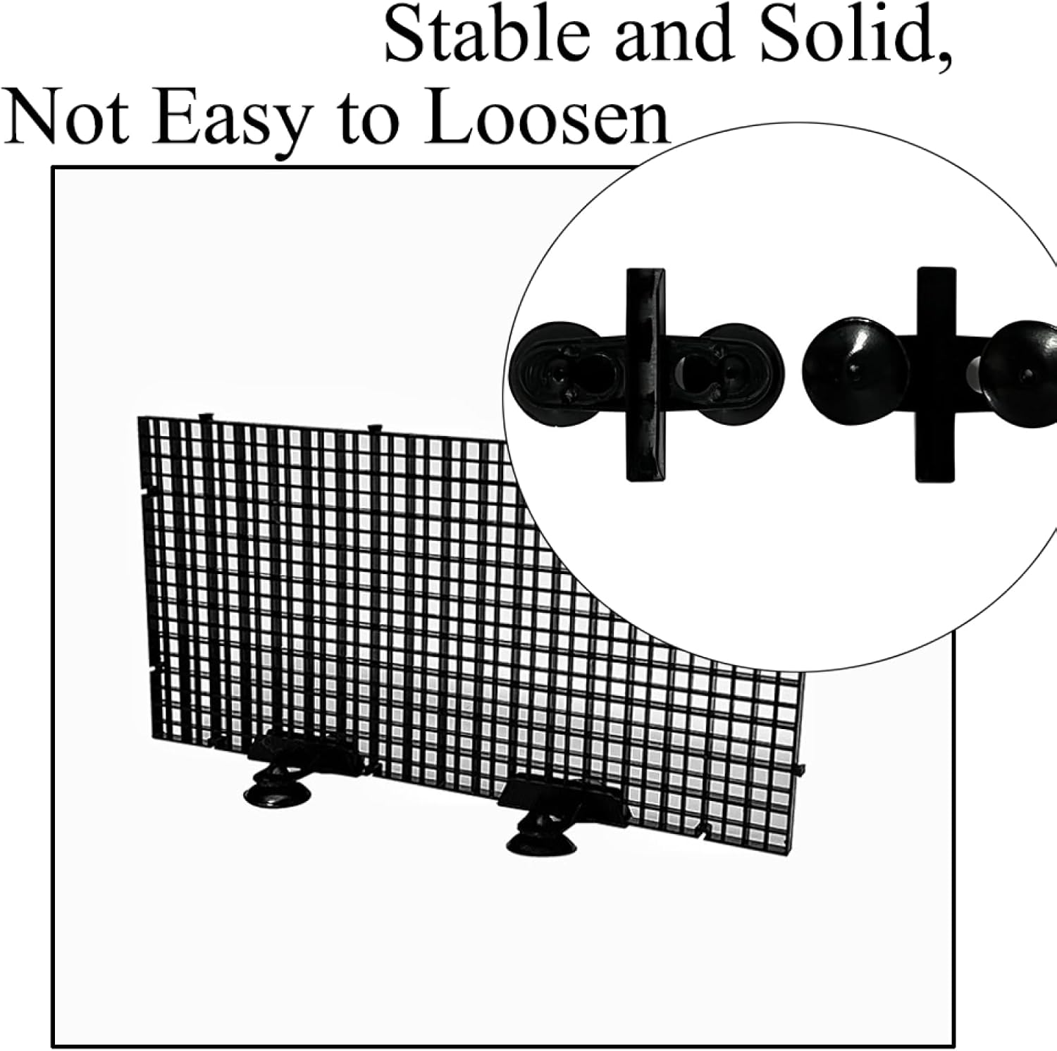 Tophomer 8-Pack Aquarium Divider Suction Cups Fish Tank Breeding Separator Suction Cup Support Clip for Isolation Mesh Panel Mounts, Black - Black image number 6