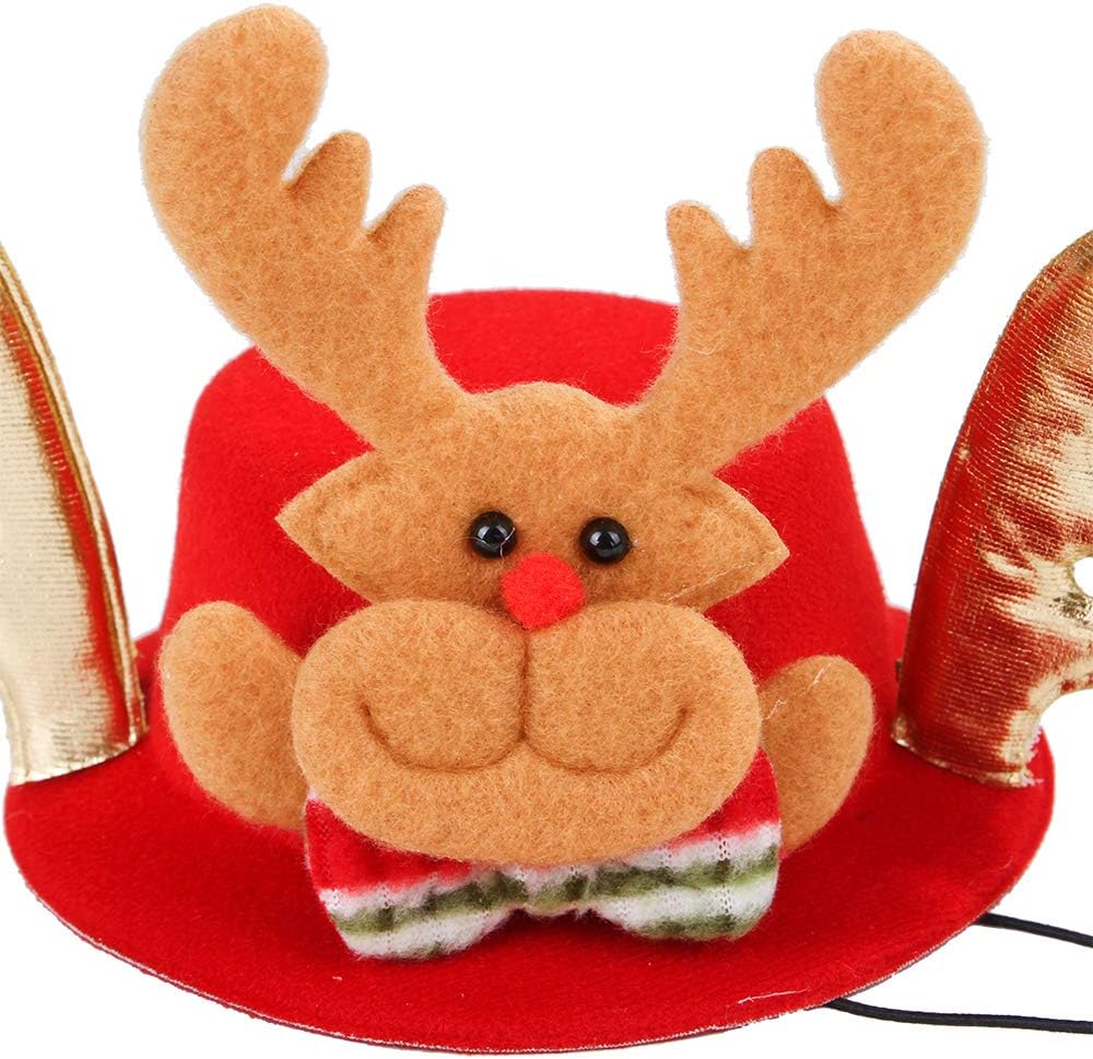 Dog Cat Christmas Outfit Pet Christmas Santa Scarf Antlers Tree Snowman Hat Adjustable Collar Pet Birthday Party Bandana Supplies Cute Christmas Costume for Dog Cat Puppy Gift Scarf Antlers image number 1