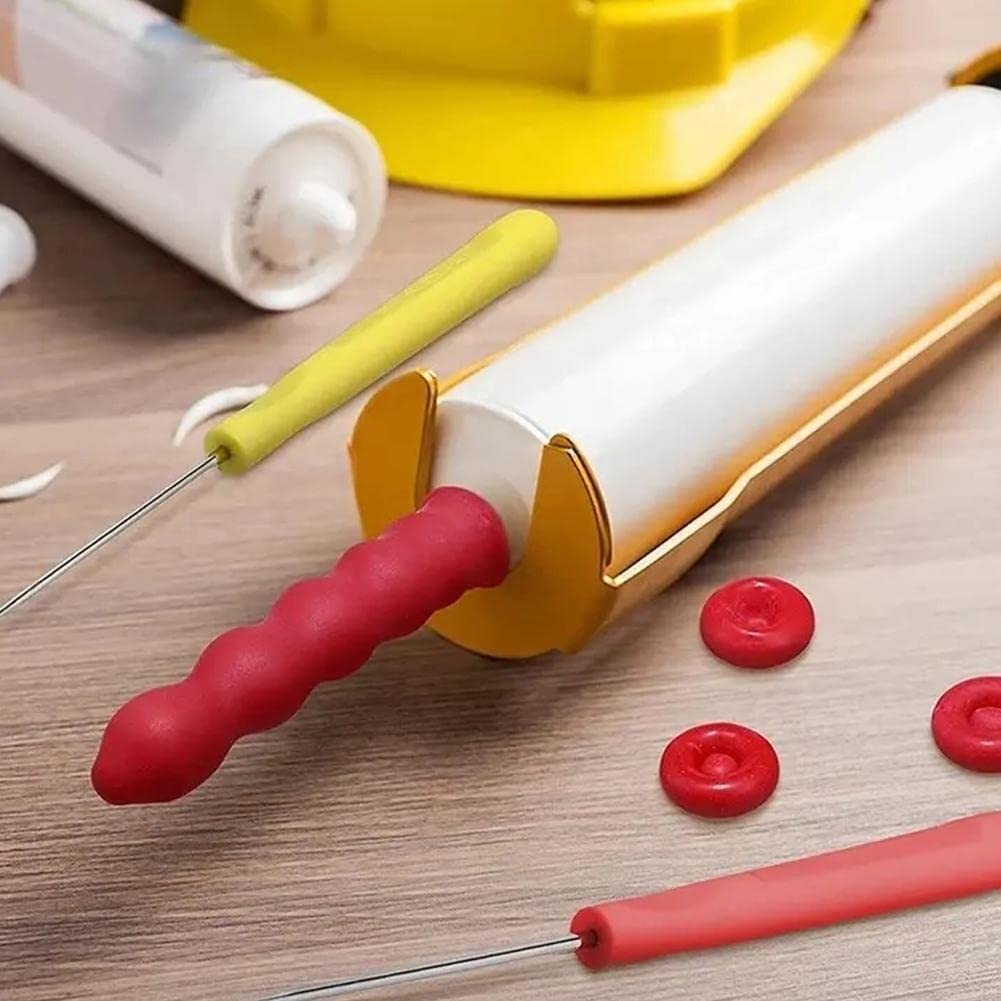 Caulk Caps Sealer Nozzle Protective Cover Red for Sealing and Preserving Open Caulking Tube image number 1
