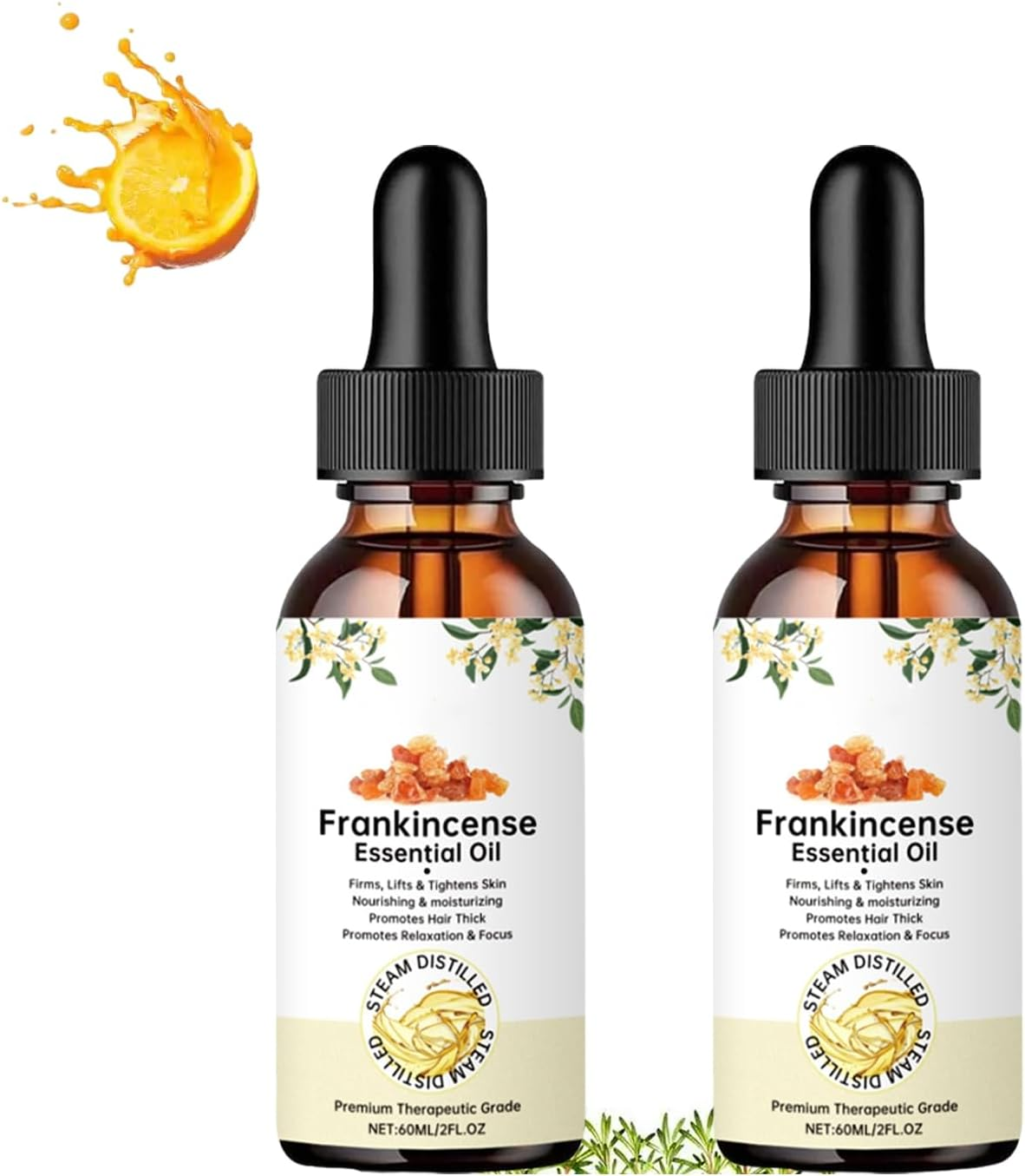 Frankincense Oil, Frankincense Essential Oil for Face & Skin, 100% Pure & Natural, Nourishing, Reduce Wrinkles & Fine Lines, Scalp and Body Massage, Hair Care & Aromatherapy, for Diffusers (3Pcs)