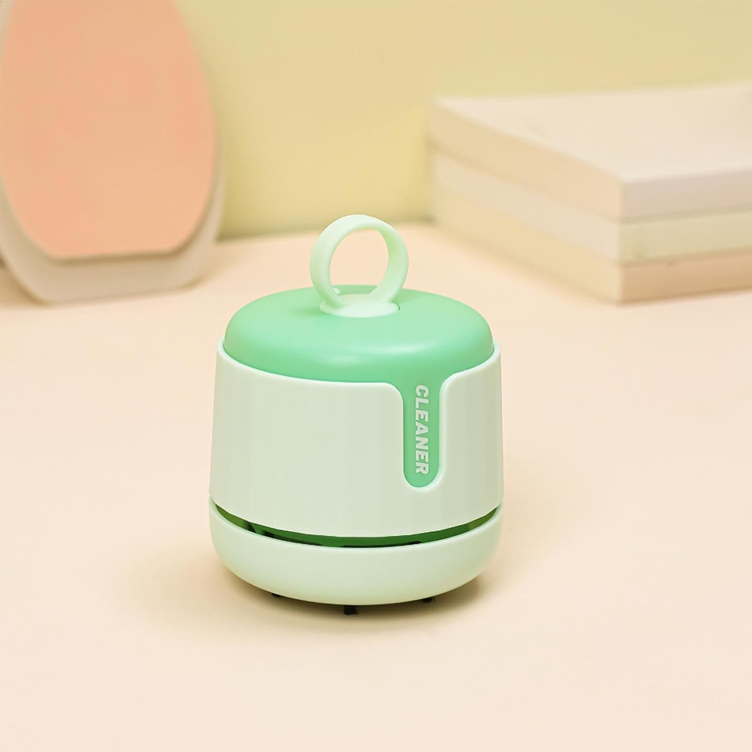 Dust Cleaner - Desktop Cleaners | USB Cleaner for Desks | USB Rechargeable Portable Dust Cleaner | 360 Degree Rotating Picking up Crumbs Cleaner with Soft Bristles for Study Room, Classroom image number 2