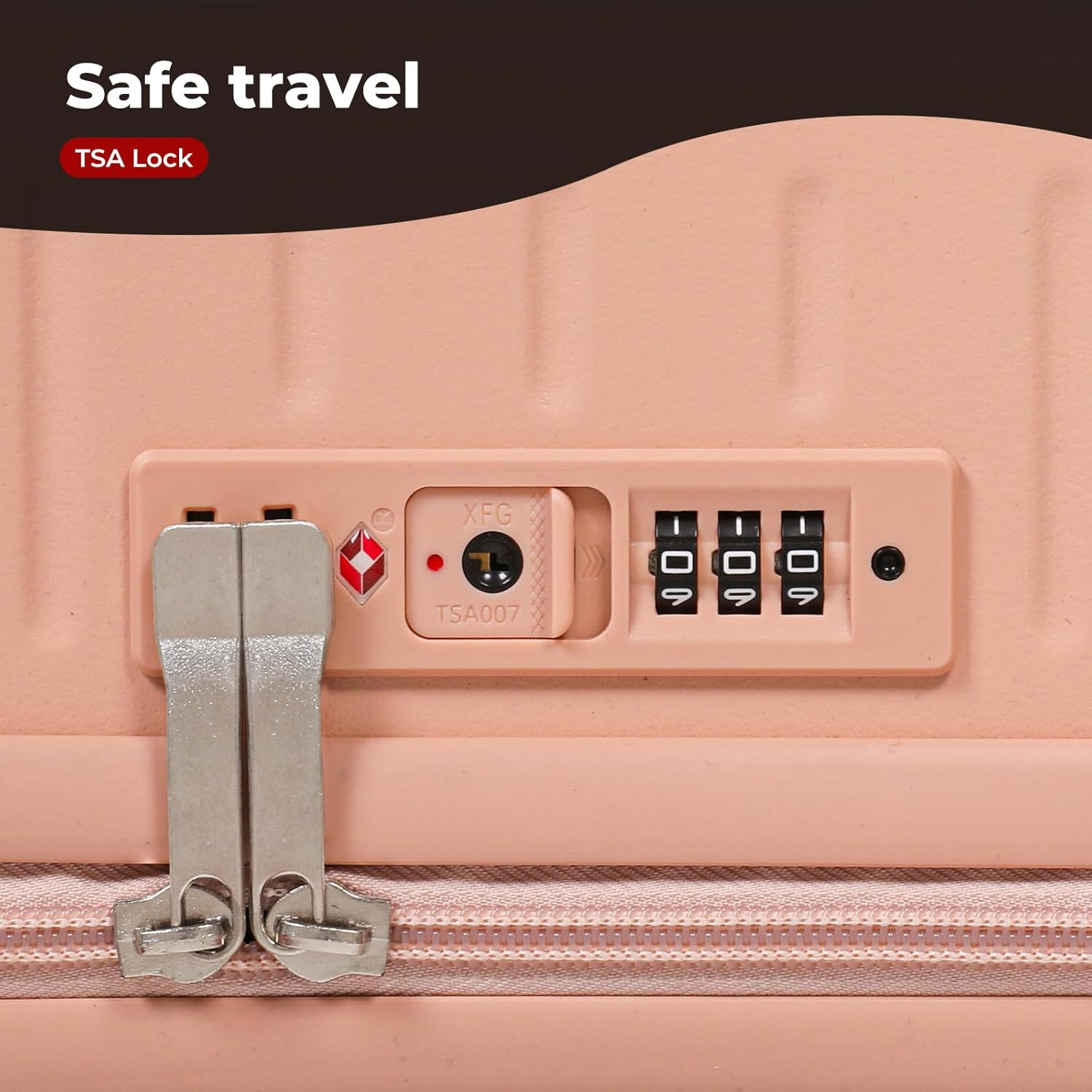 Slimbridge Carry-On Luggage, 20" Wide Handle Rolling Suitcase for Travel, ABS Hard Shell Travel Luggage with Built-In Lock, 360&deg; Spinner Wheels, Business Carry on Suitcase, Pink image number 2