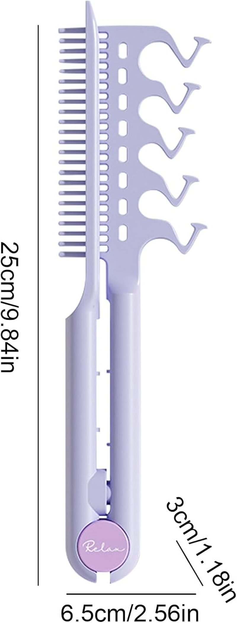 Gupcaqosjw Hair Comb for Straightening,V Shaped Straight Comb - Smoothing anti Static Volumizing Grooming Tool for Home Salon Women Girls Friends Family Daughter image number 6