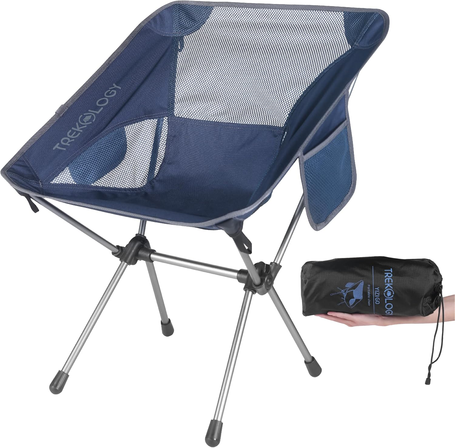 TREKOLOGY YIZI GO Portable Camping Chair, Lightweight Compact, Foldable, Superior Lower Back Support, Durable & Easy Setup, Supports 136Kg, Perfect for Backpacking Beach Hiking and Outdoor Adventures image number 5