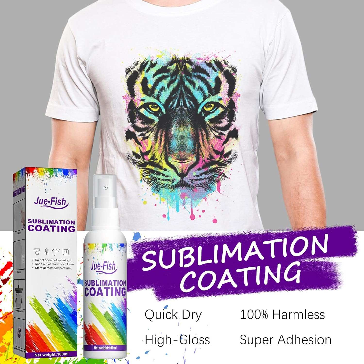 Sublimation Coating Spray, 100Ml, Enhances Ink Adhesion, for Cotton, Wood, Carton image number 4