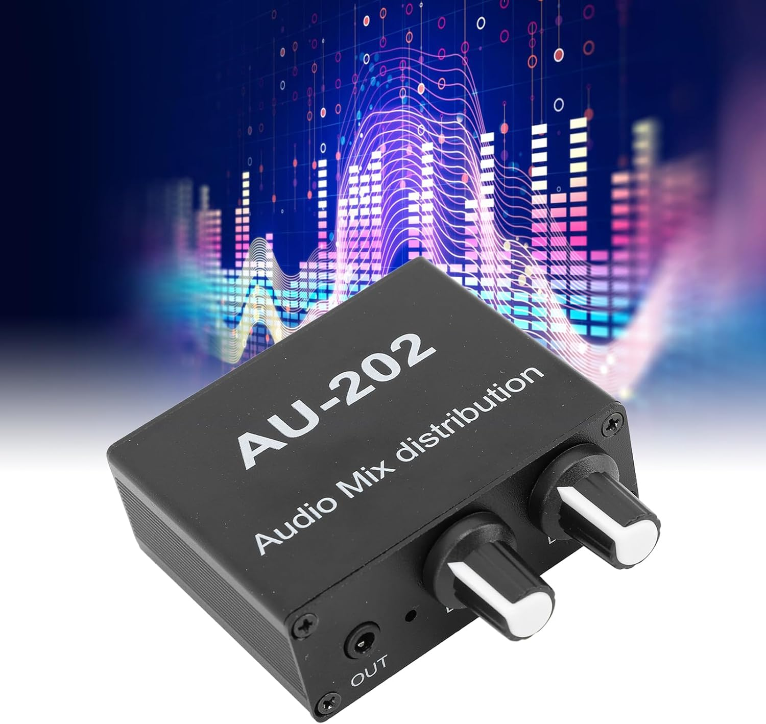 Headphone Amplifier 3.5Mm Mixer, 2 in 2 Out Stereo Mixer, 2 Channel Stereo Mixer Low Noise Independent Volume Control Small Sound Mixer for Headphone image number 4