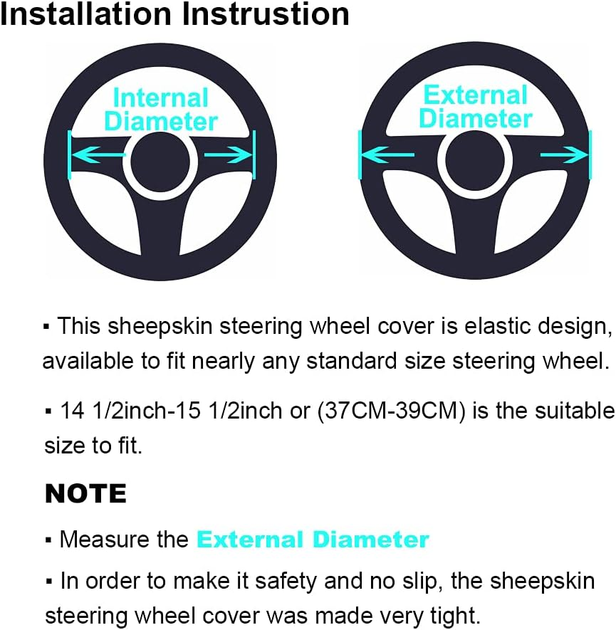 3Pcs Set Fashion Fluffy Fuzzy Wool Fur Soft Steering Wheel Cover with Handbrake Cover & Gear Shift Cover for Women/Girls/Ladies Car Decoration Long Wool Accessories (Black1) image number 4