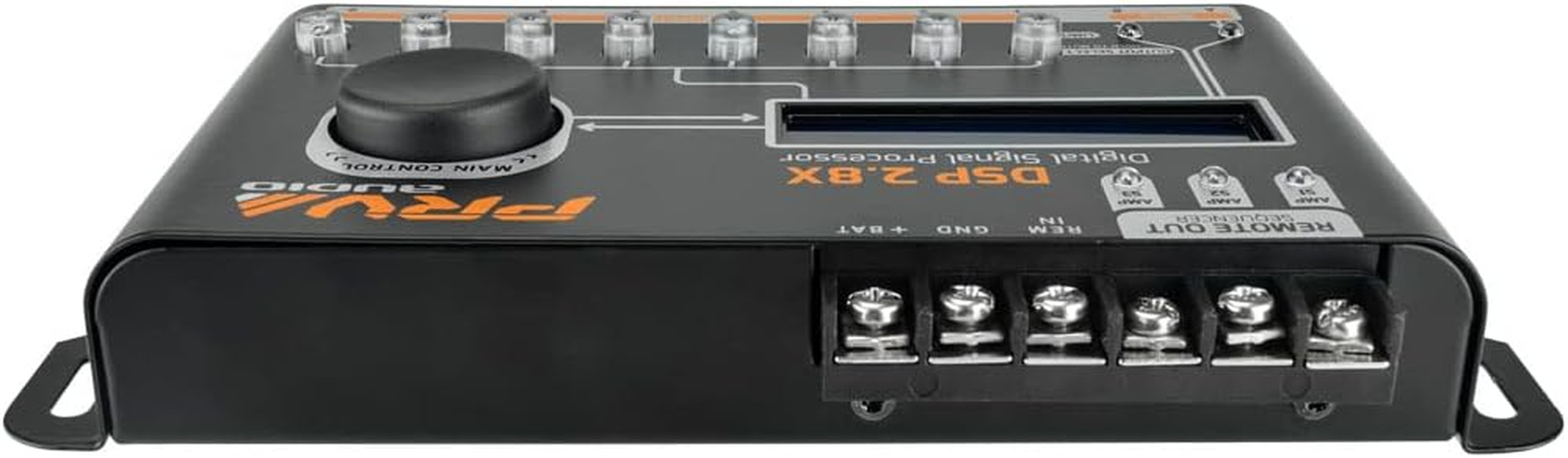 PRV AUDIO Car Audio DSP 2.8X Digital Crossover and Equalizer 8 Channel Full Digital Signal Audio Processor DSP with Sequencer Remote Relay image number 2