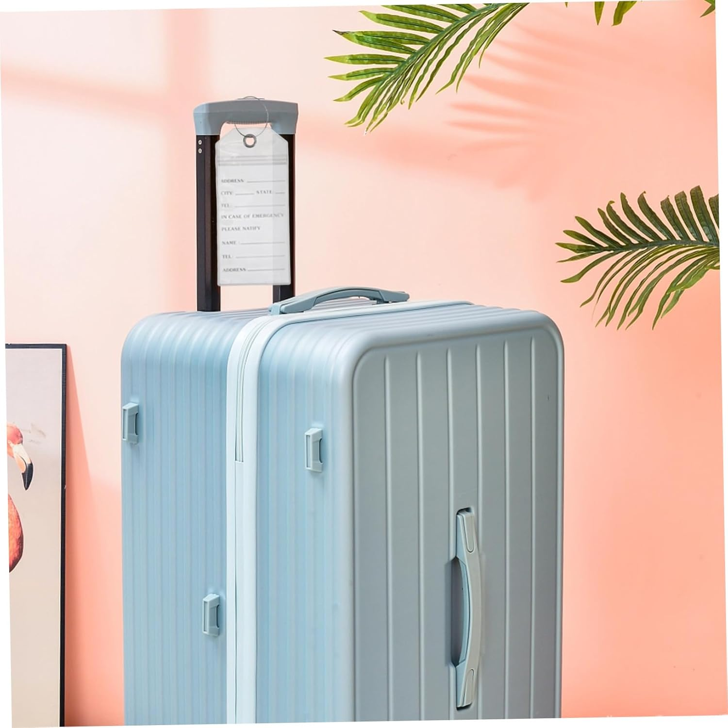 DOITOOL 5Pcs Clear PVC Luggage Tags for Travel with Id Card Holders and Lanyards Transparent Badge Holders for Suitcases Cruise Ships Sports Gear and Pet Carriers Travel Essentials image number 5