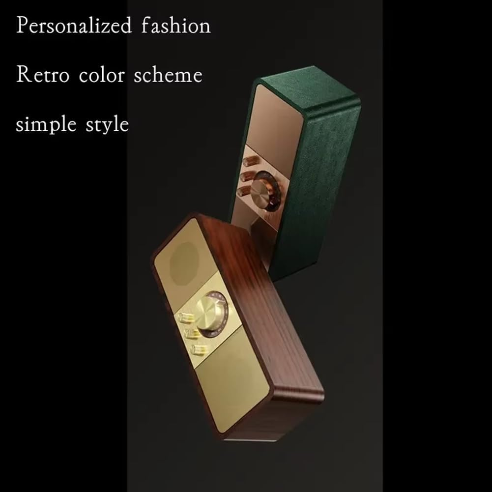 Snblzhef Portable Retro FM Radio Wooden Radios Receiver Wireless Hi-Fi Stereo Bluetooth Speakers Support TF Card/U Disk/Aux A image number 3