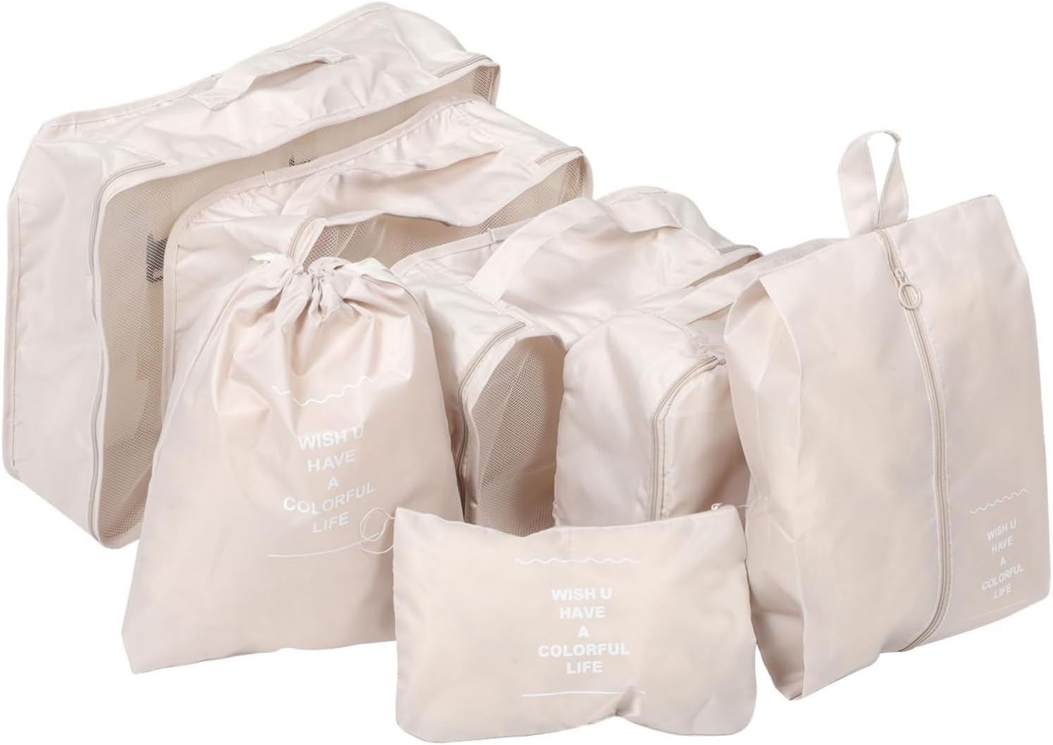 CONGARTENO 7Pcs Travel Packing Organizer Suitcase Packing Cubes Clothing Storage Bags Luggage Organizers Electronics Bag Compression Storage for Business and Home image number 3