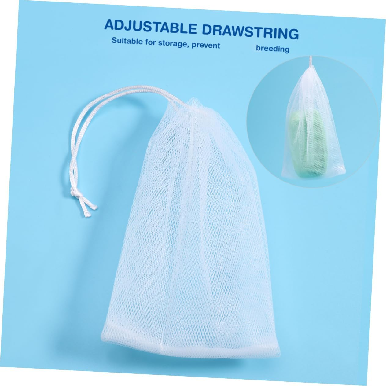 Frcolor 10 PCS Exfoliating Mesh Soap Saver Pouch Bag Sack Sponge image number 2