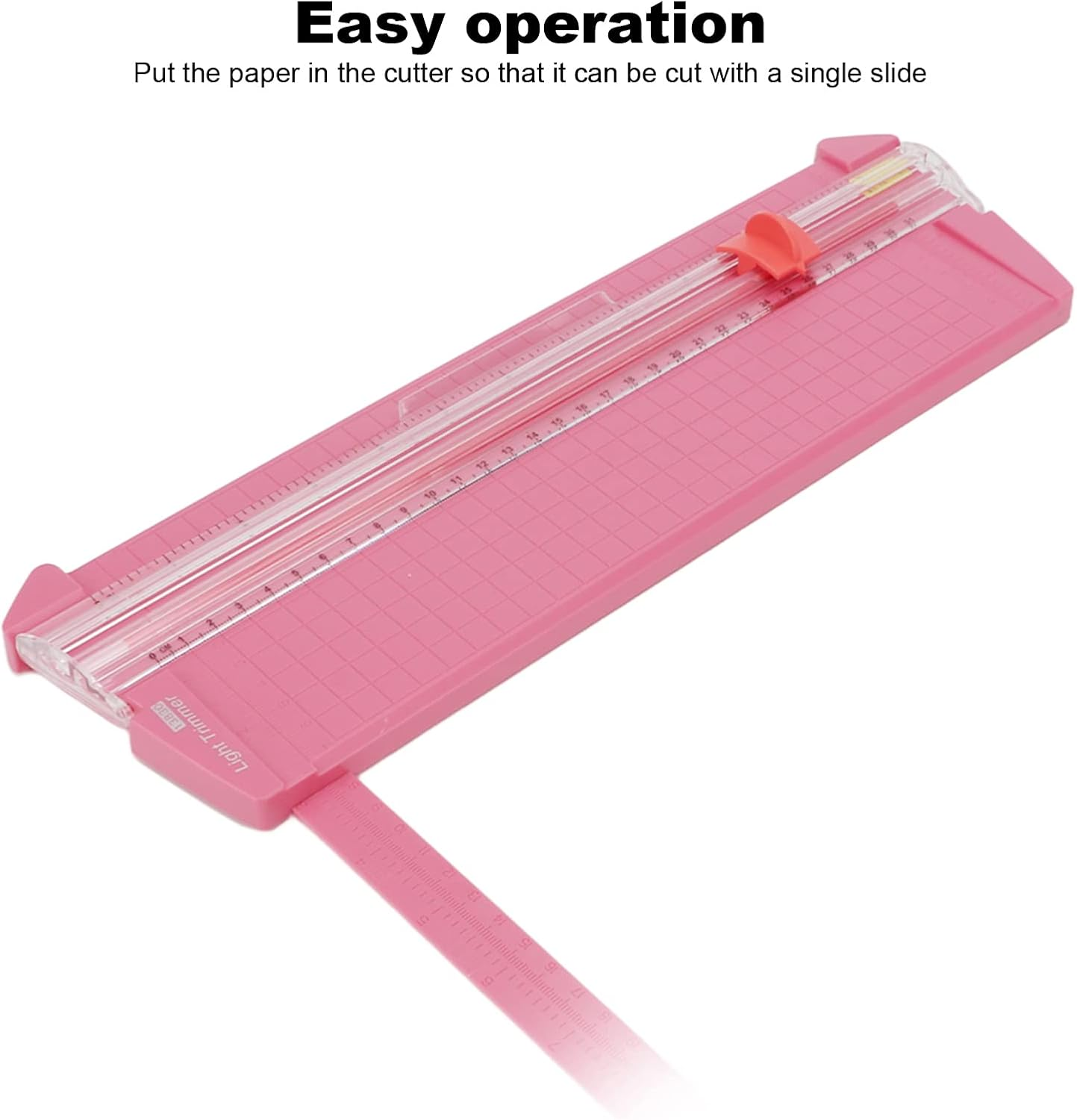 Small Paper Cutter Photo A3 Paper Knife Cutting Lightweight Number of Pages 10 for Pieces A3 Paper Picture Paper for Precision Trimmers (13830 Rose Red) - 13830 Azure Blue image number 5