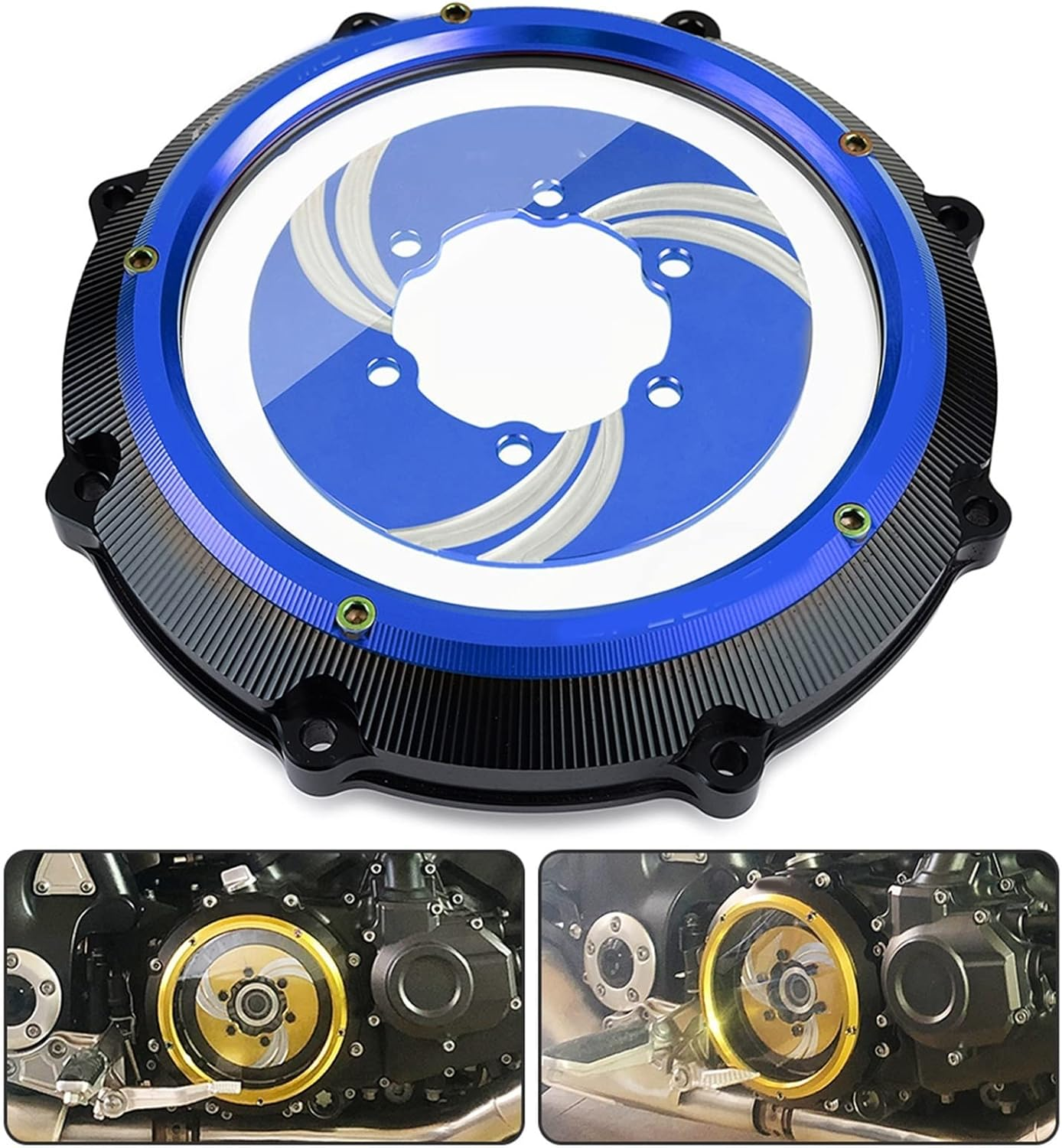 Motorcycle Accessories for Yamaha Vmax1700 V Max Vmax 1700 2009-2020 Engine Parts Racing Clear Clutch Cover Spring Retainer Pressure Plate (Color : 1) image number 4