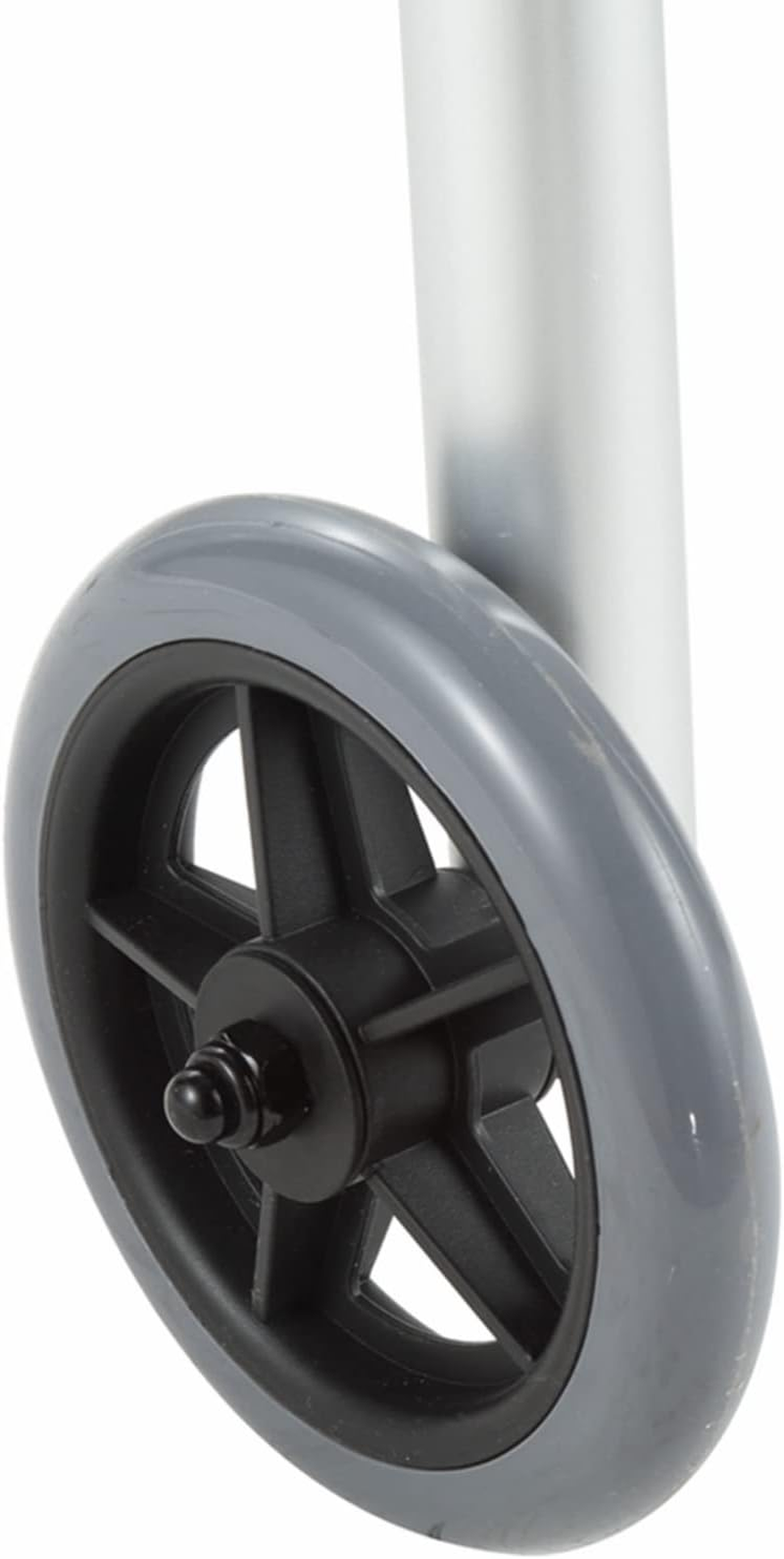 Walker Wheels 1 Pair, Replacement Rollator Accessories, Rubber Wheel Universal Design with 8 Adjustment Holes(2 Pack) image number 4