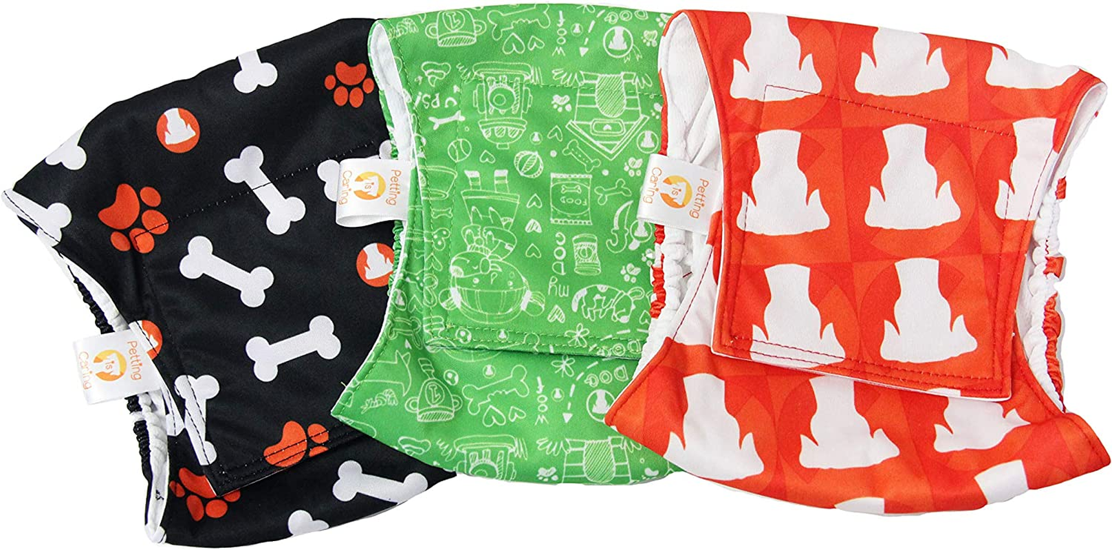 Male Dog Wraps Washable & Reusable by PETTING IS CARING - Belly Band Diapers Materials Durable Machine Washable Simple Solution for Pets Incontinence image number 3