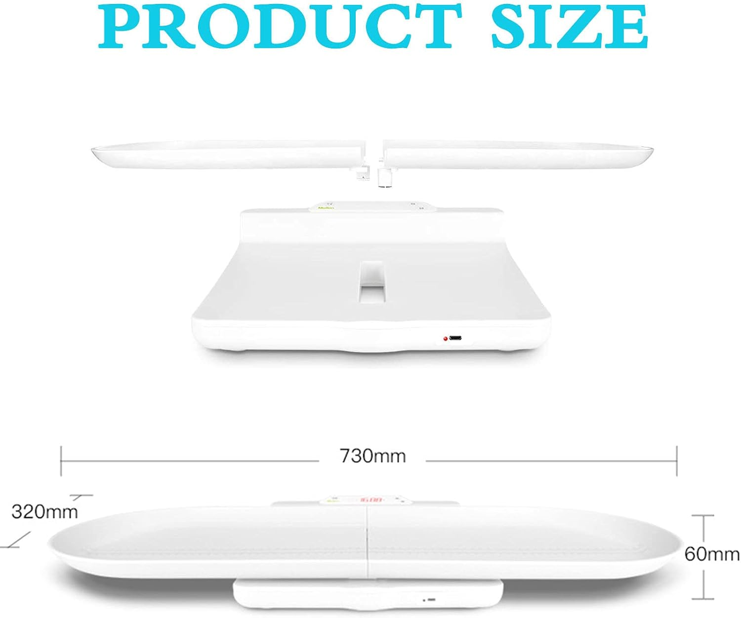 Baby Scale,Multi-Function Toddler Scale,Precision at 10G Measure Weight Accurately(Max: 220Lb) LCD Blue Backlight Comes with 2 AAA Batteries. image number 6