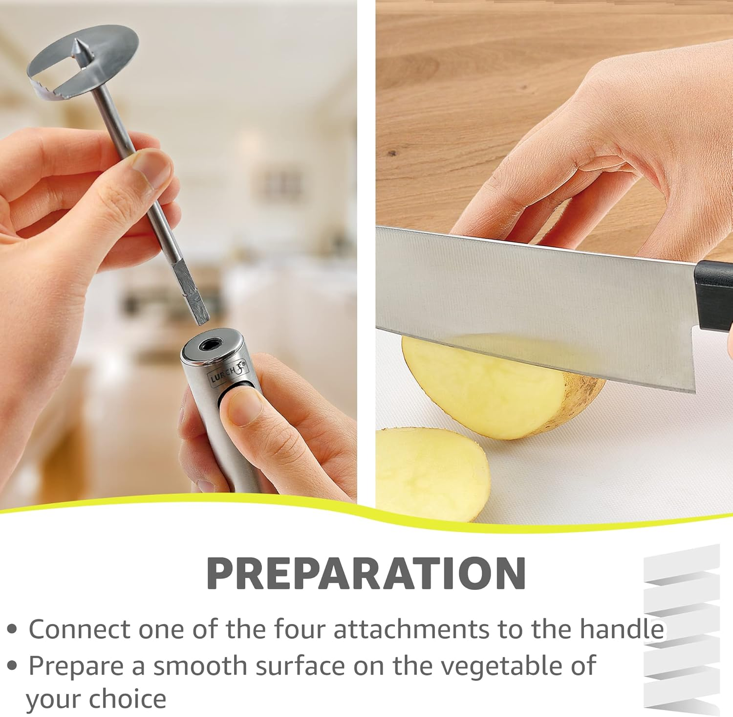 LURCH New Veggie Drill Twister Vegetable Fruit Corer Hollow Fill Stainless Steel image number 5