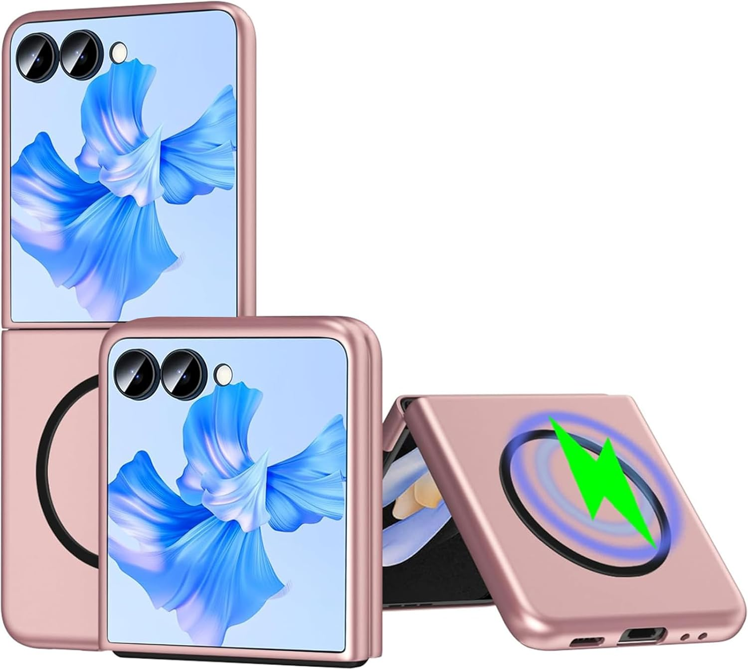 RUNGOS for Samsung Z Flip 5 Case Magsafe (Bare Metal Feel) [Strong Magnetic] [Slim Fit, Ultra Light] [Wireless Charging] Samsung Galaxy Z Flip 5 Case, Sturdy Shockproof Cover 2025