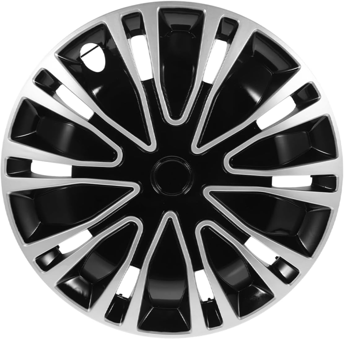 EXAOMBLE Universal 14-Inch Wheel Rim Cover Hubcap Car Wheel Hub Caps Silver Black Steel Alloy Covers for Vehicle Rim Protection and Exterior Decoration image number 5
