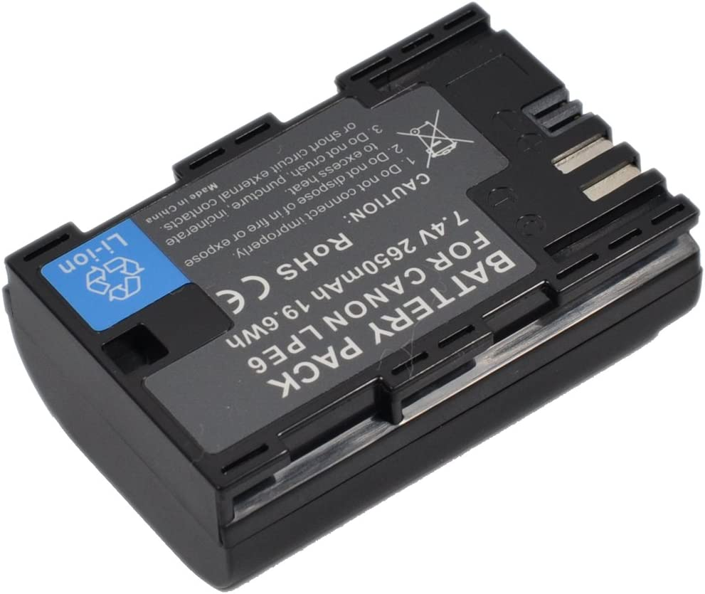 BTBAI 2X LP-E6 E6N Battery for LPE6 LPE6N EOS 5D Mark 2 3 4 5D Mark II III IV 6D Mark II 6D Mark 2 5Ds R 5Ds 60D 60Da 6D 70D 7D Mark 2 7D Mark II 80D XC10 XC15 Digital Camera Battery U1A image number 3