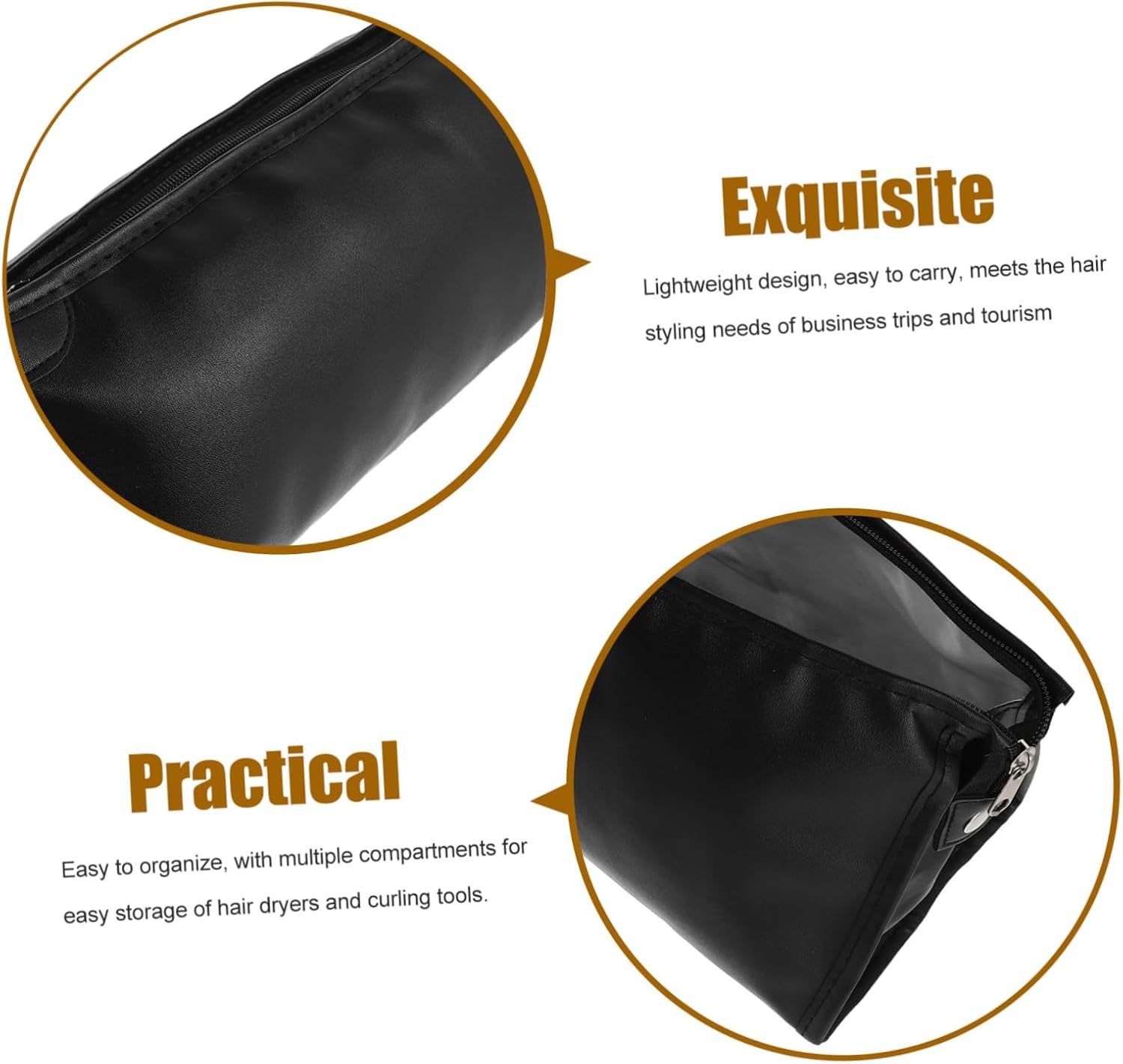 Portable Hair Dryer Storage Case with Padded Interior Compact Travel Organizer Bag for Hair Styling Tools Lightweight for Curling Irons and Dryers image number 1